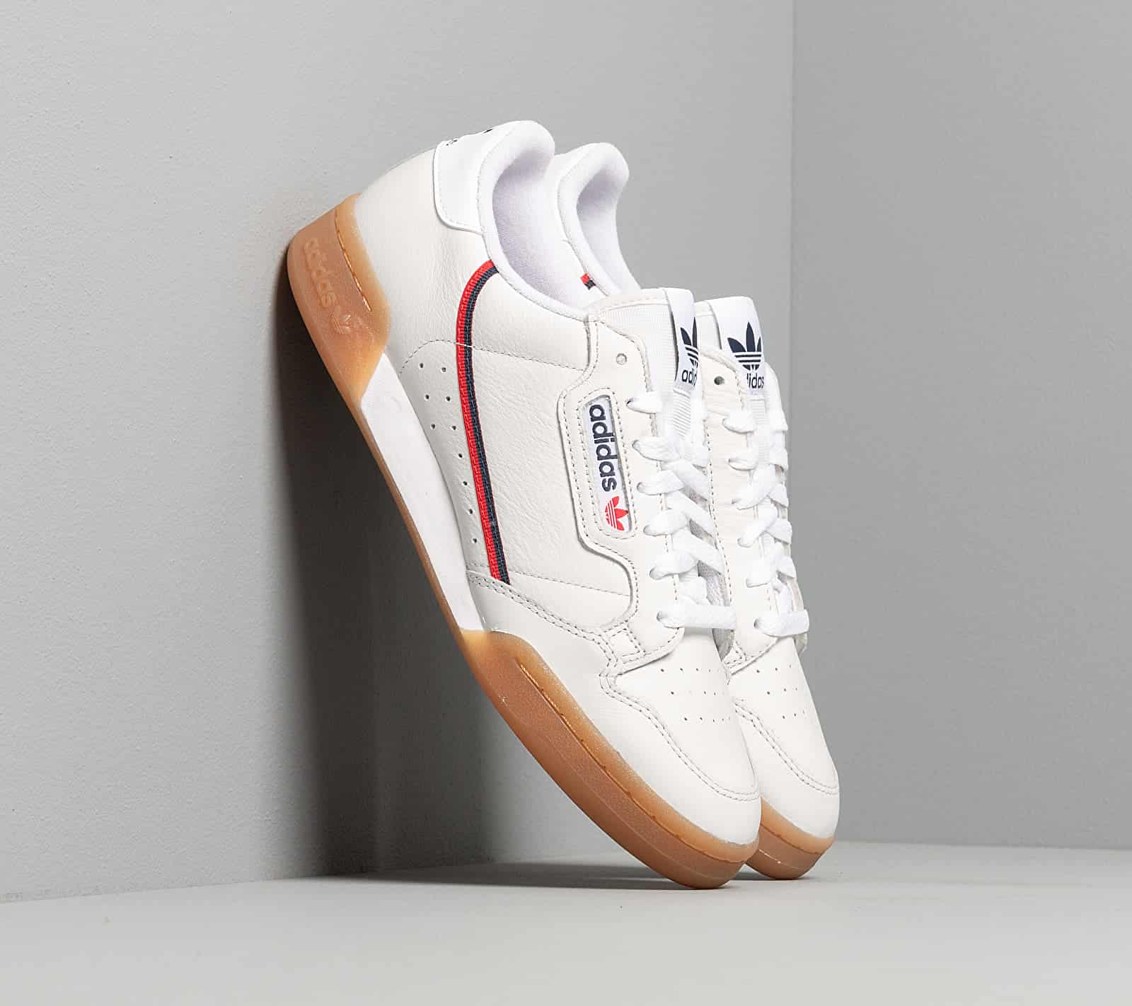 adidas Continental 80 Crystal White/ Collegiate Navy/ Scarlet