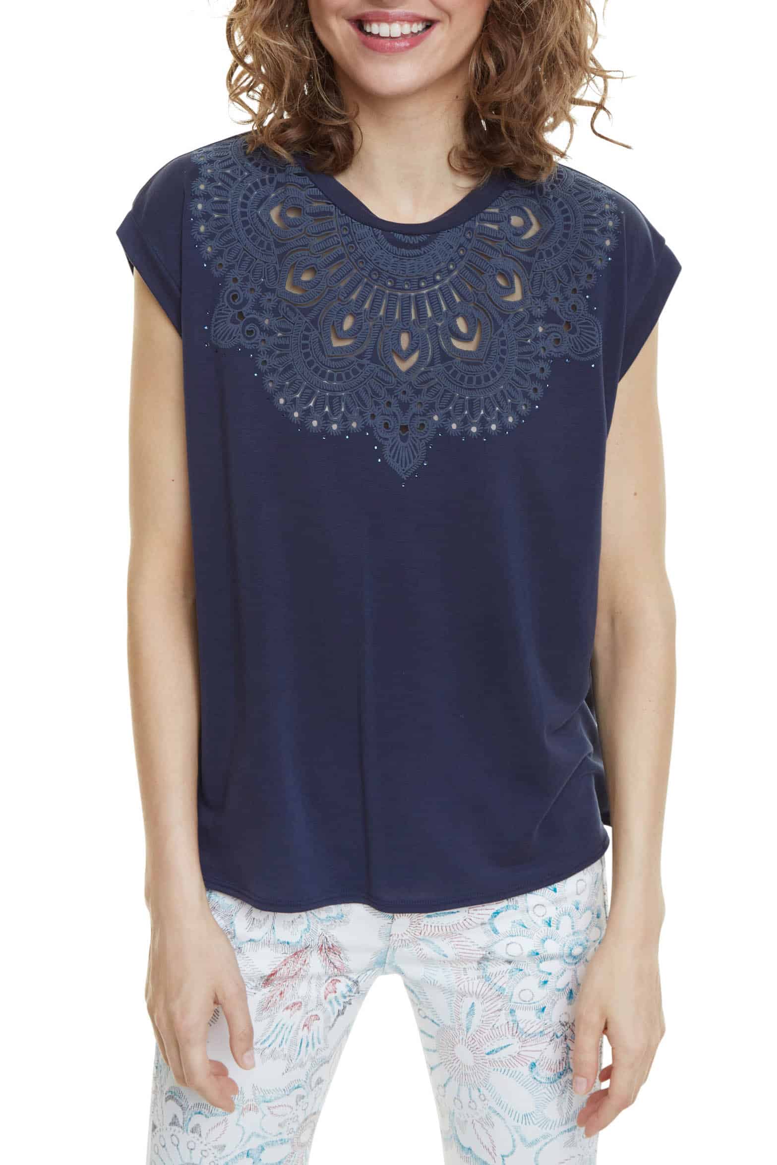 Desigual modré tričko TS Budapest