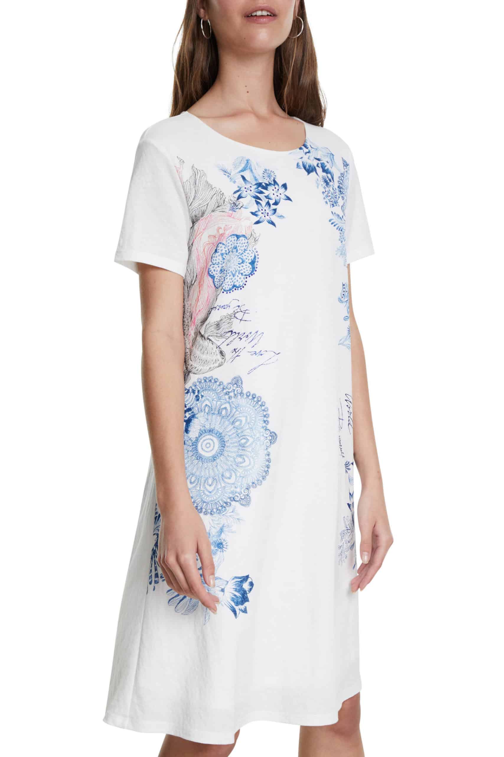 Desigual bílé šaty Vest Charlotte