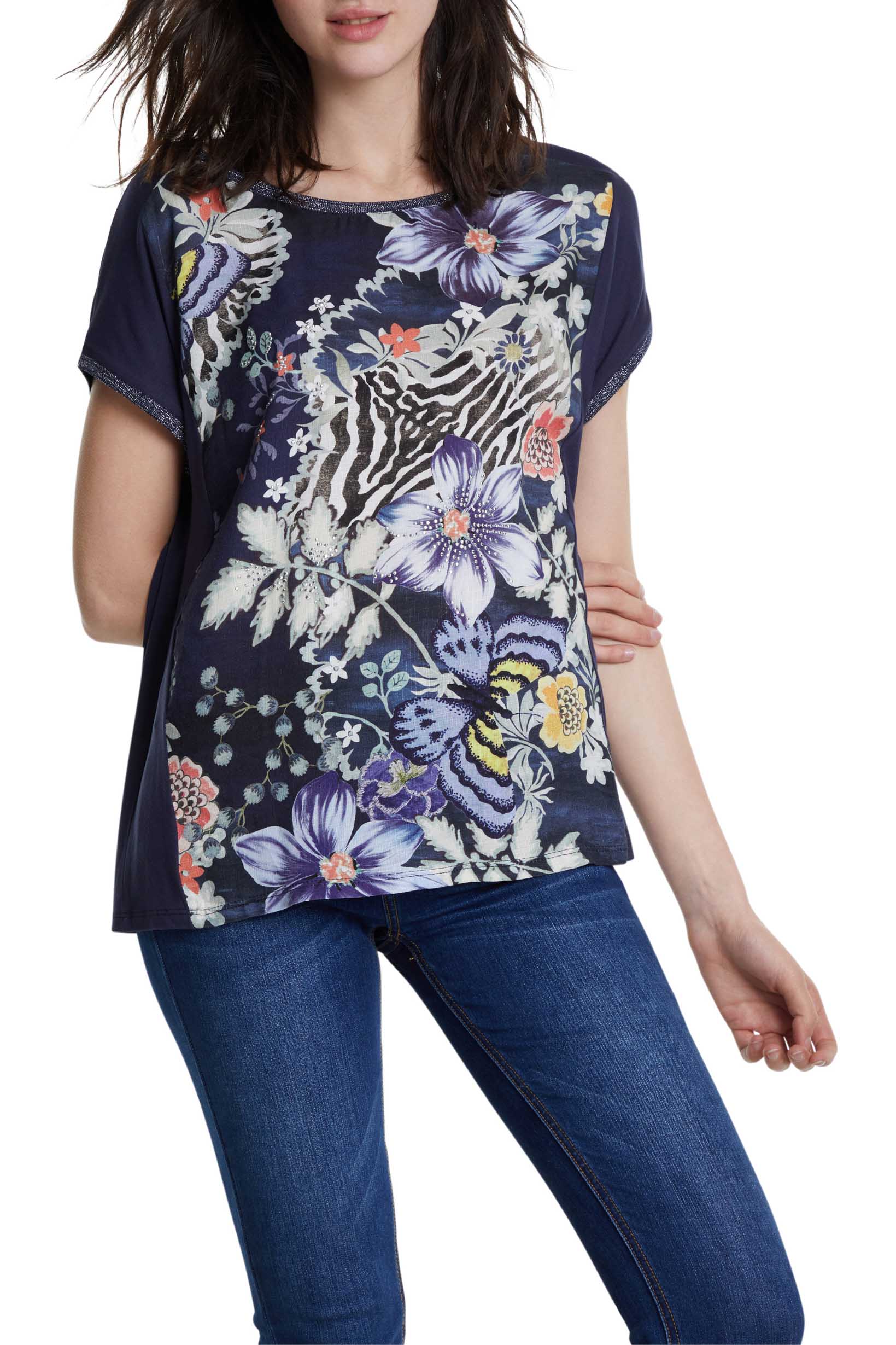 Desigual barevné tričko TS Edimburgo