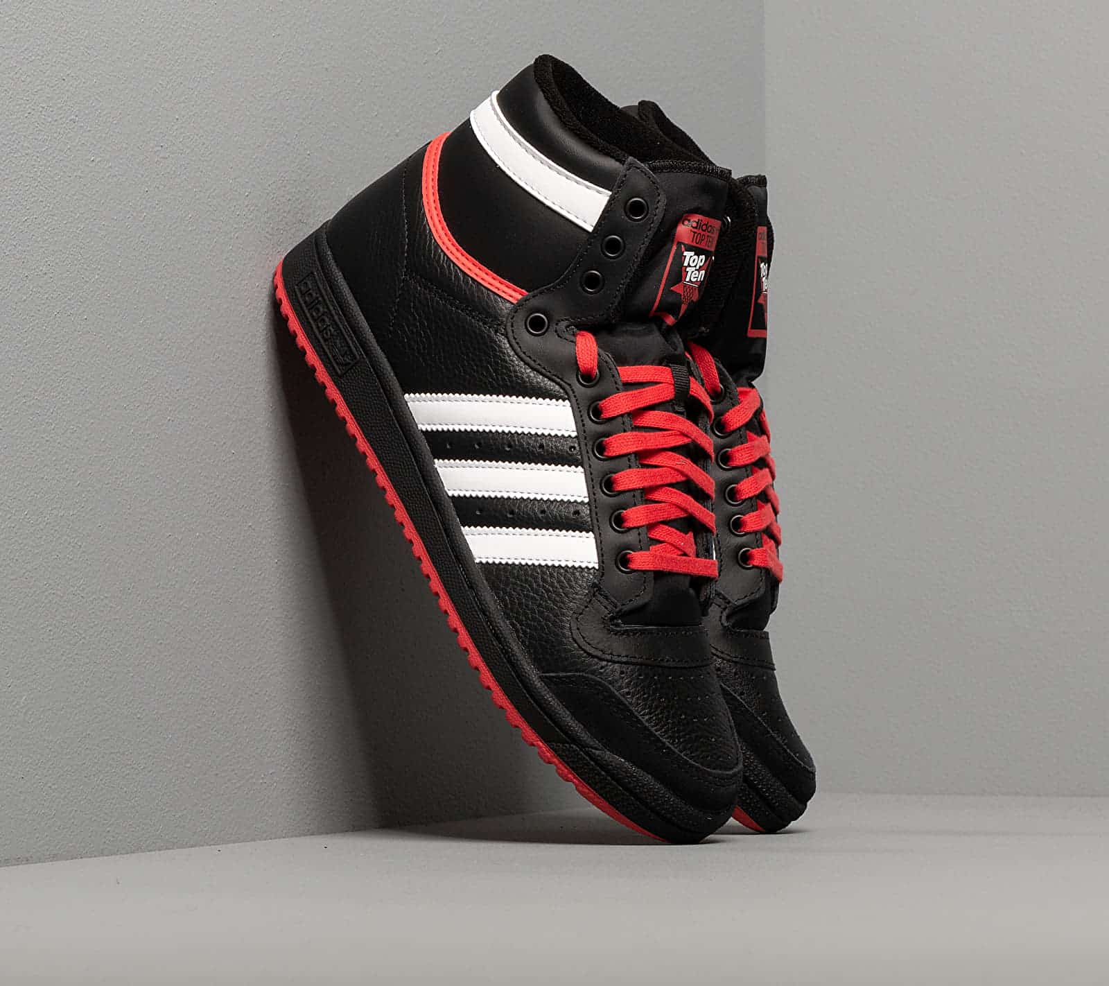 adidas Top Ten Hi Core Black/ Ftw White/ Glow Red