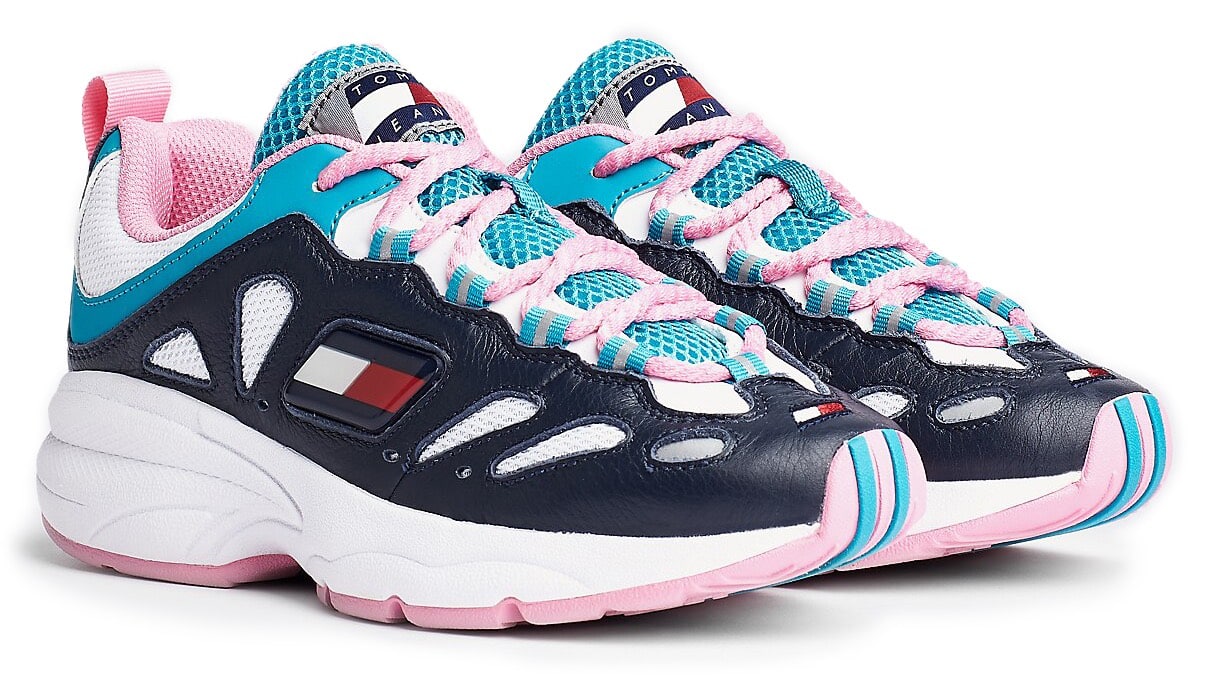 Tommy Hilfiger barevné kožené tenisky Heritage Retro WMNS Twilight Navy