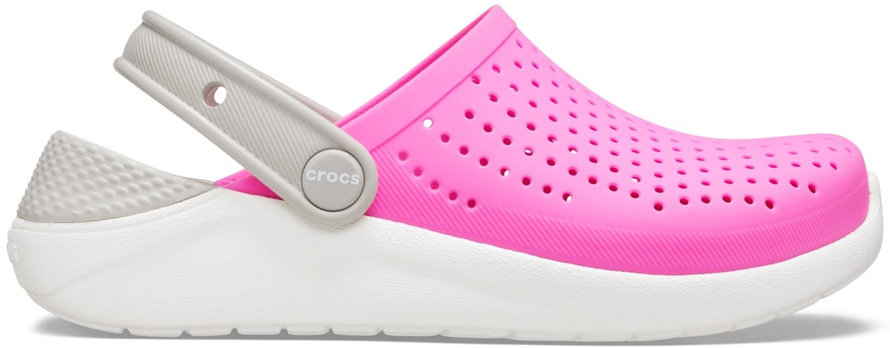Crocs růžové dívčí boty LiteRide Clog Electric Pink/White