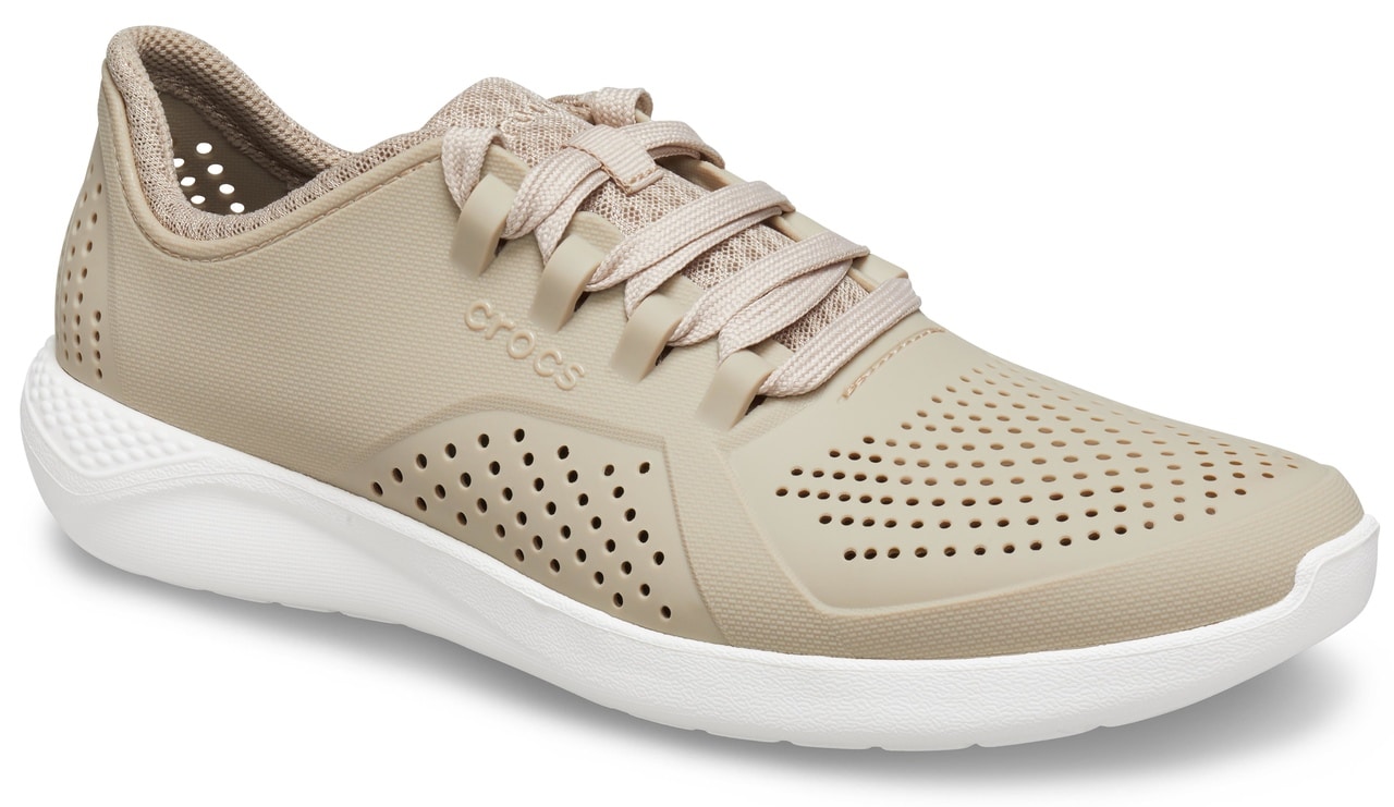 Crocs béžové tenisky LiteRide Pacer Cobblestone/White