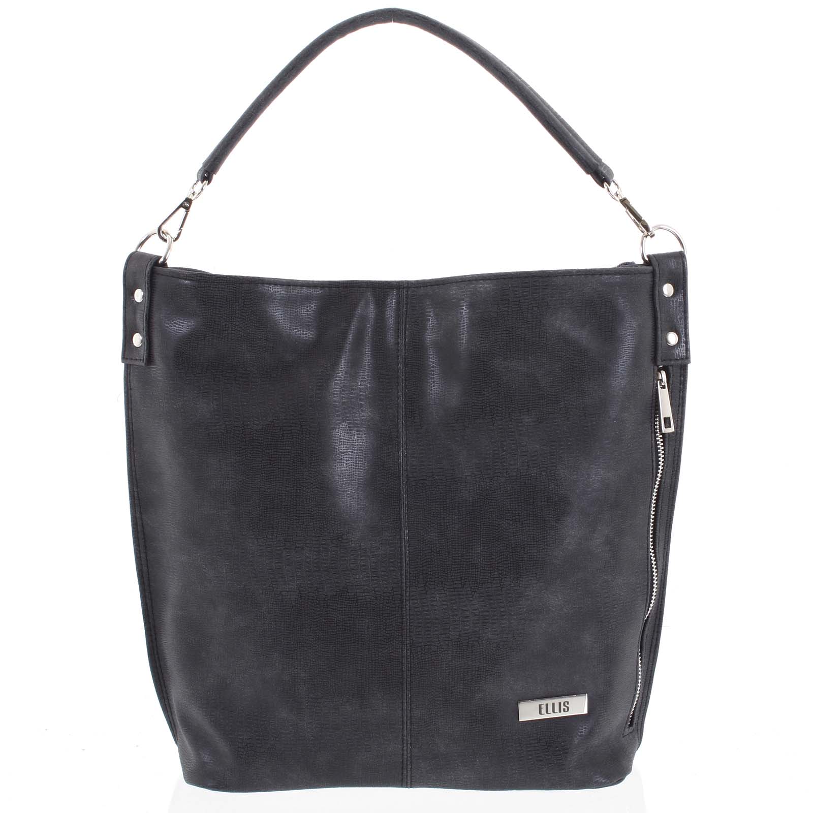 Elegantní dámská kabelka přes rameno tmavě šedá se vzorem - Ellis Negina šedá