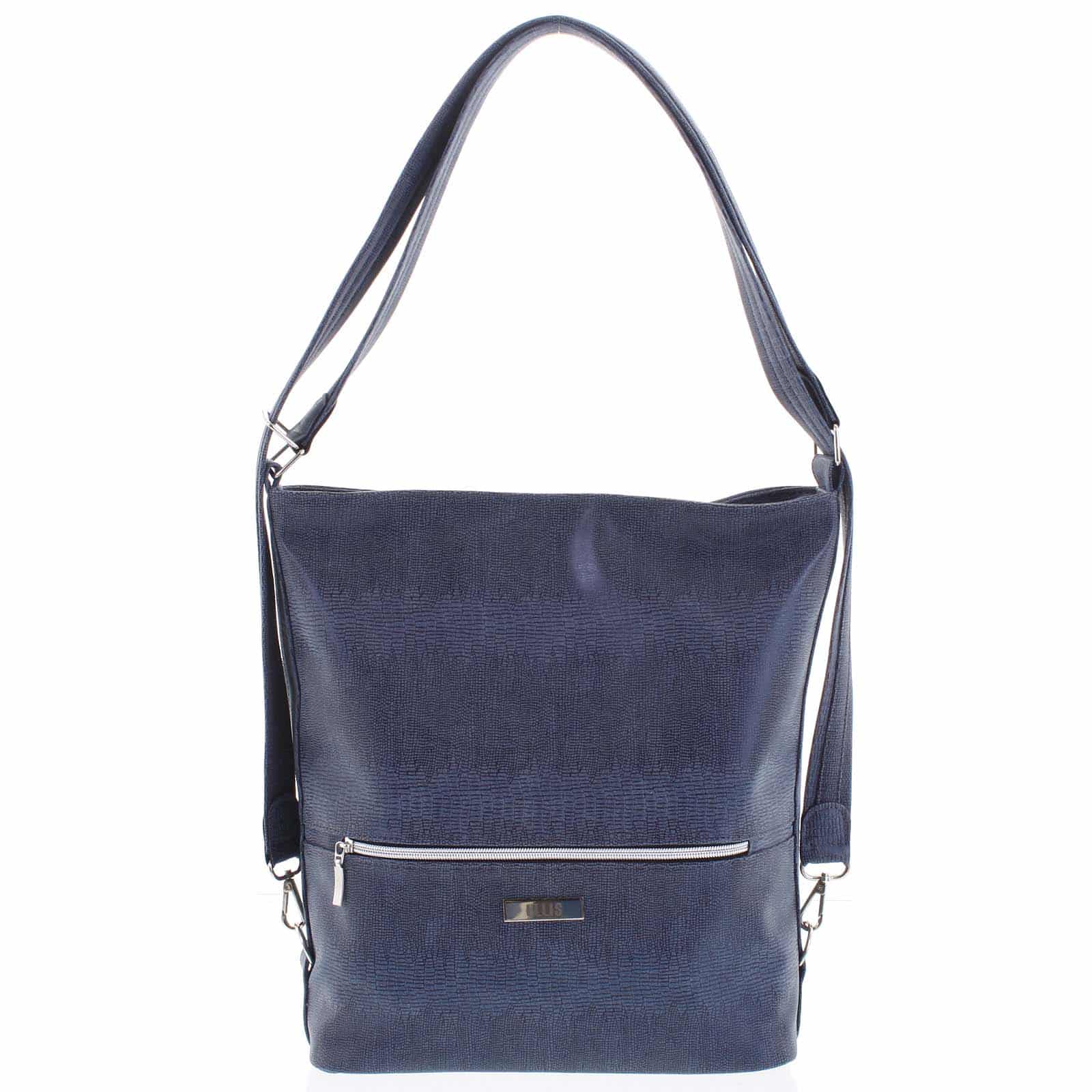 Módní dámská kabelka batoh modrá se vzorem - Ellis Patrik modrá