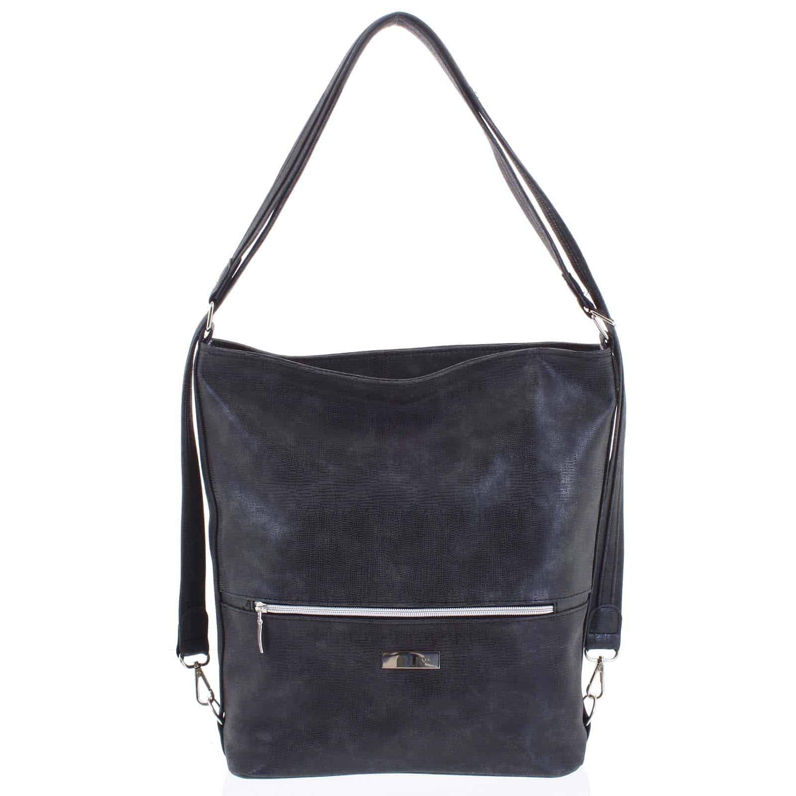 Módní dámská kabelka batoh tmavě šedá se vzorem - Ellis Patrik šedá