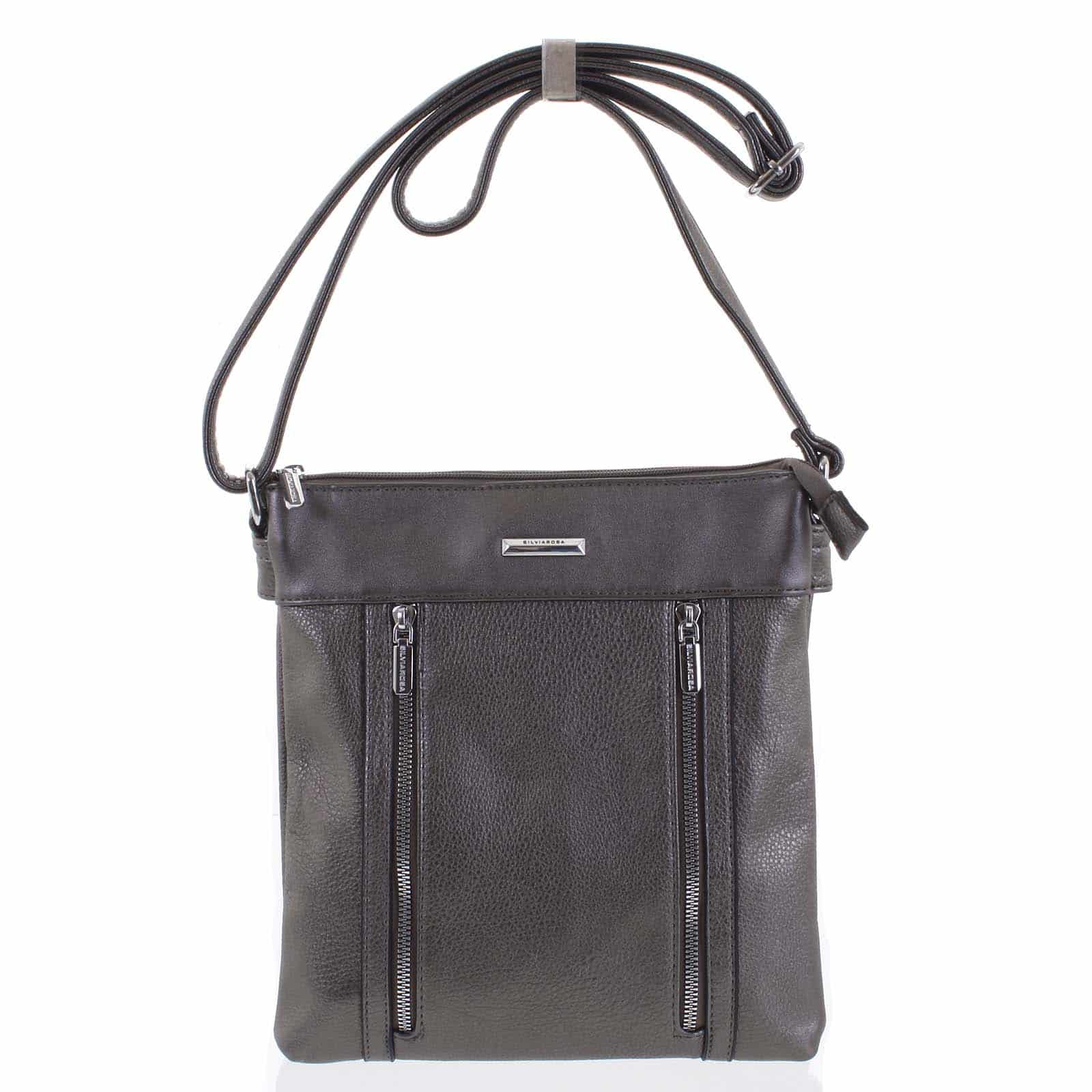 Dámská crossbody kabelka tmavě stříbrná - Silvia Rosa Avicii stříbrná