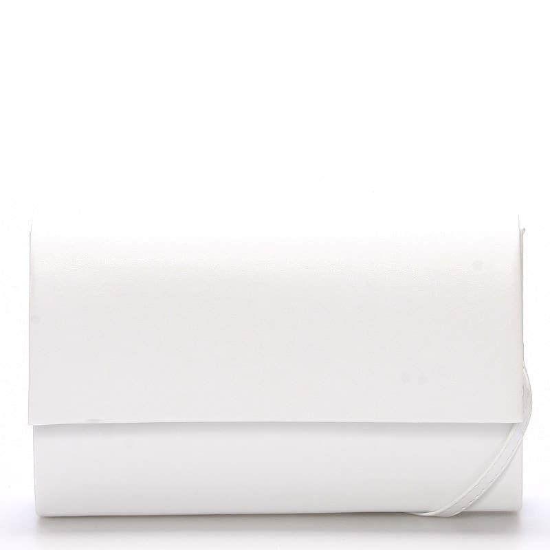 Stylové dámské psaníčko bílé lesklé - Delami Boston bílá