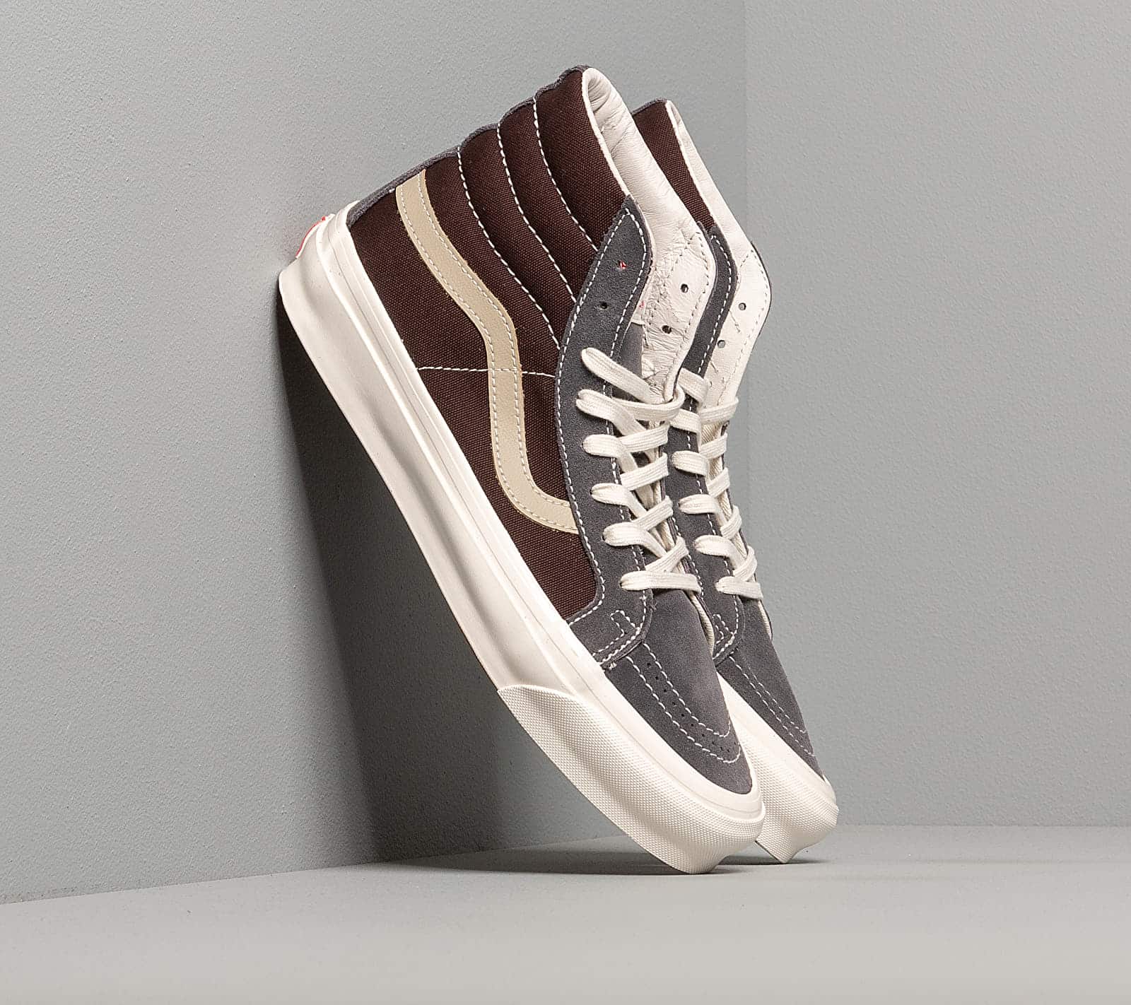 Vans OG Sk8-Hi LX (Suede/ Canvas) Brown/ Grey