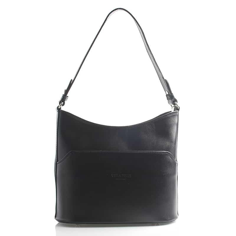 Černá kožená kabelka přes rameno ItalY Lydia černá