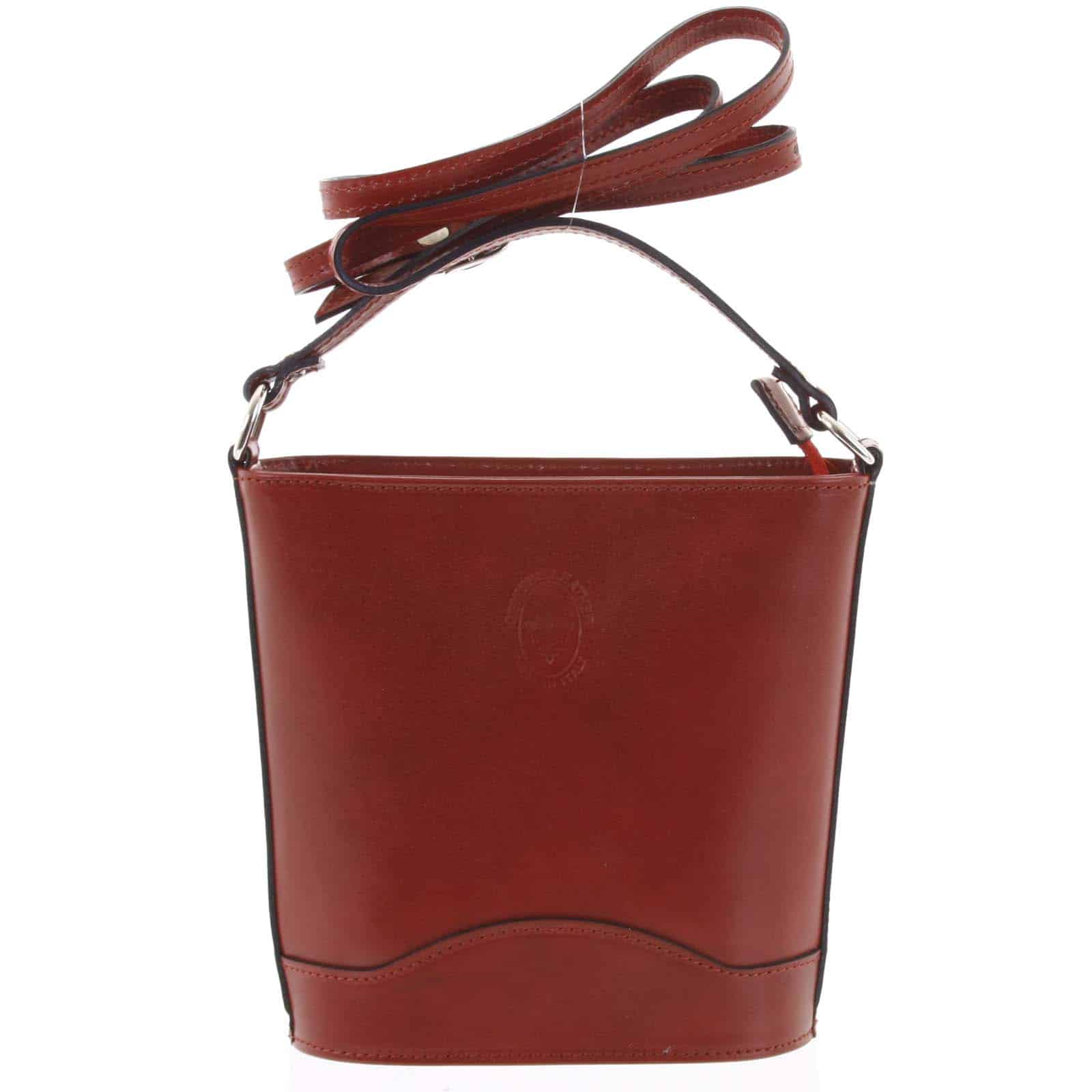 Červená kožená crossbody kabelka ItalY Bryana Dark červená