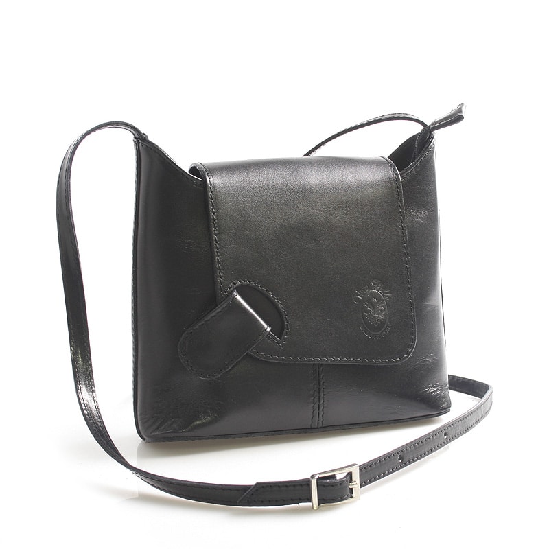 Černá kožená crossbody kabelka ItalY Misty černá