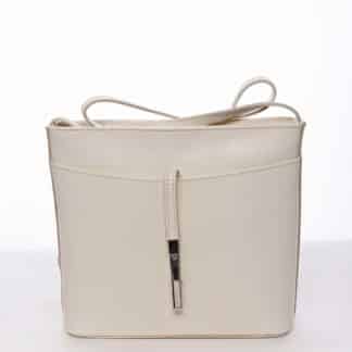 Dámská kožená crossbody kabelka béžová - ItalY Aneta béžová