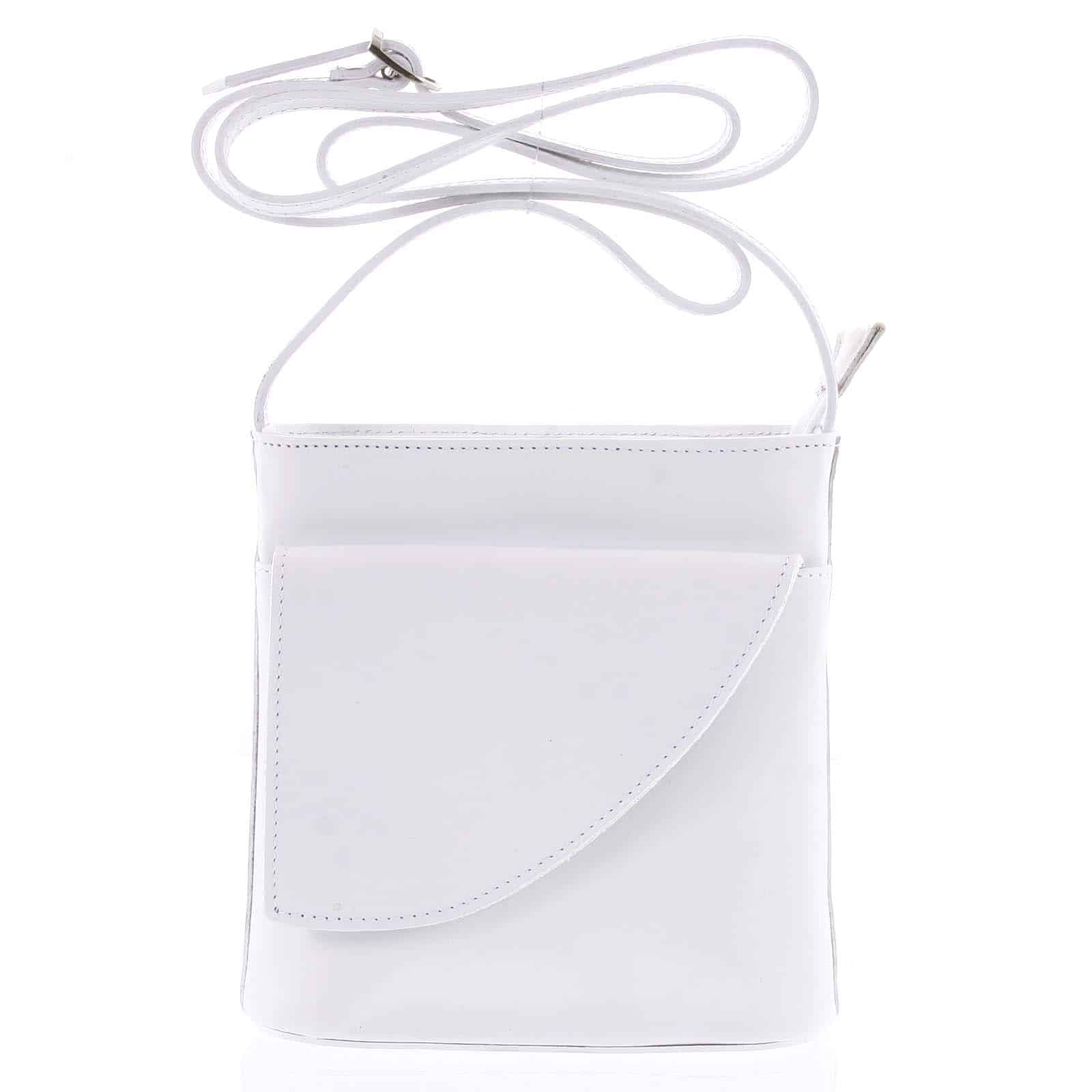 Dámská kožená crossbody kabelka bílá - ItalY Cora Light bílá