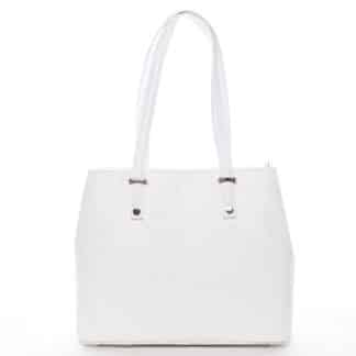 Exkluzivní dámská kožená kabelka bílá - ItalY Logistilla bílá