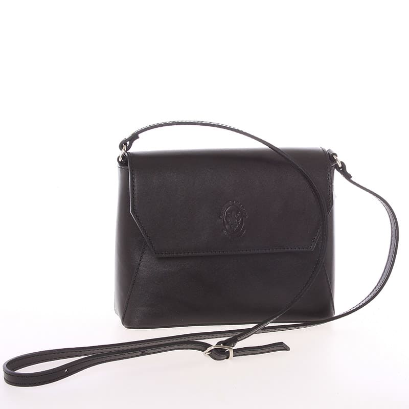 Dámská kožená crossbody kabelka černá - ItalY Marleta černá