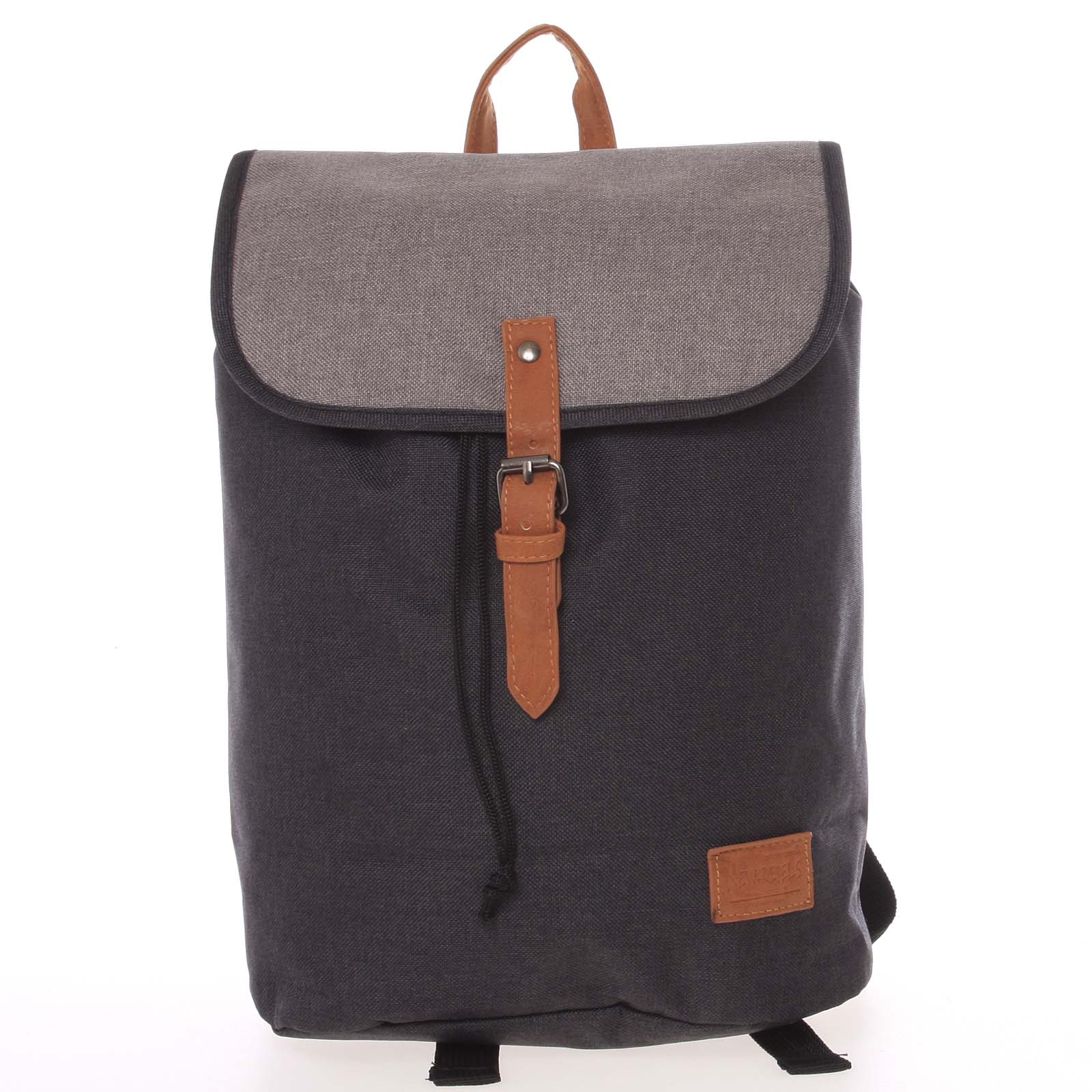 Elegantní látkový černo šedý batoh - New Rebels Morpheus černá