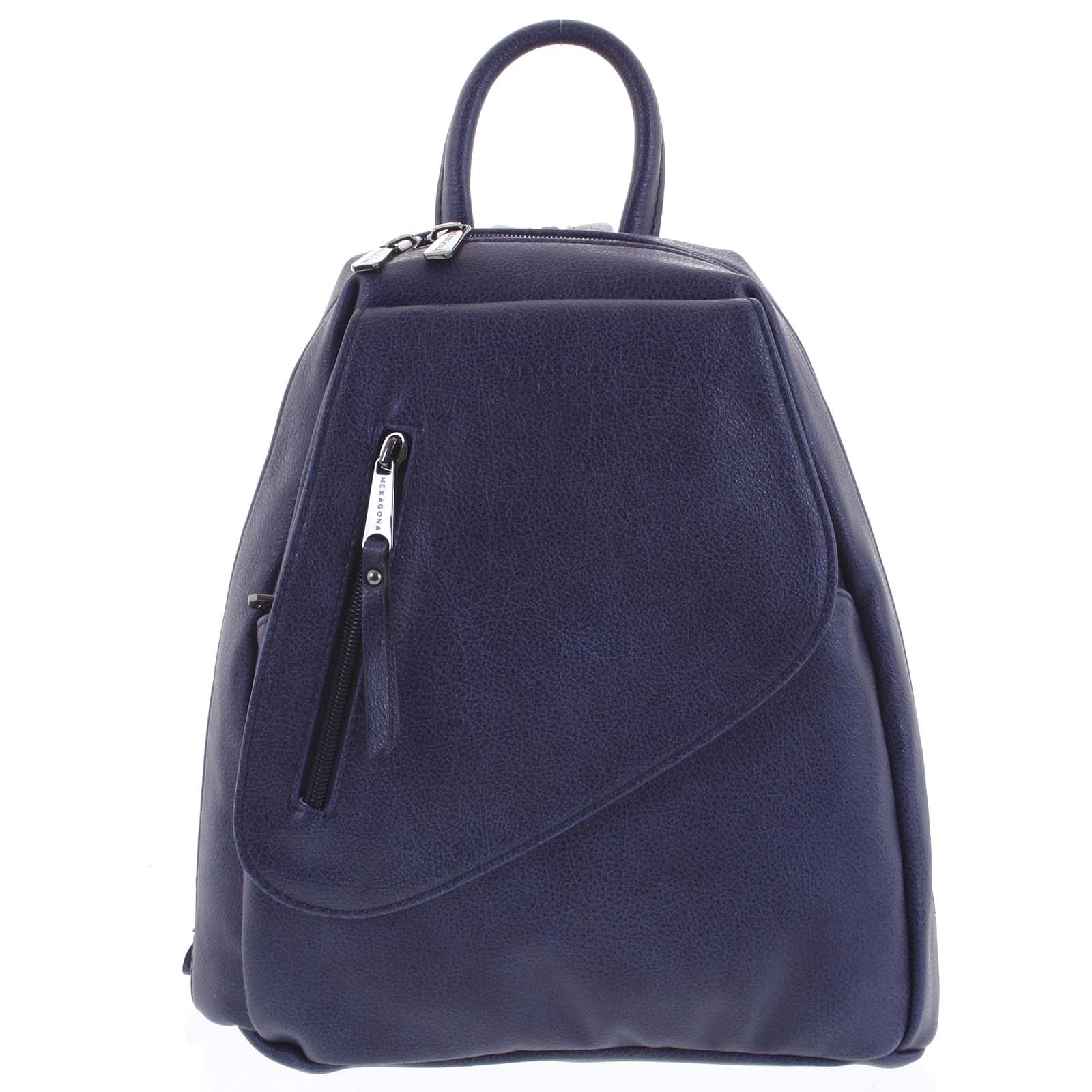 Módní dámský tmavě modrý batoh - Hexagona Pasha modrá