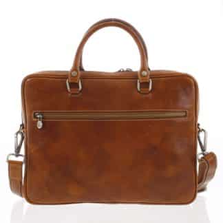 Kožená business taška koňaková - ItalY Claudio koňak