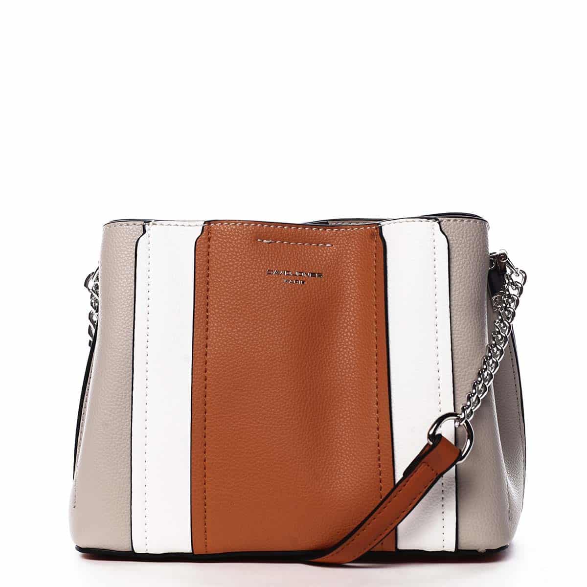 Dámská crossbody kabelka oranžová - David Jones Astra oranžová