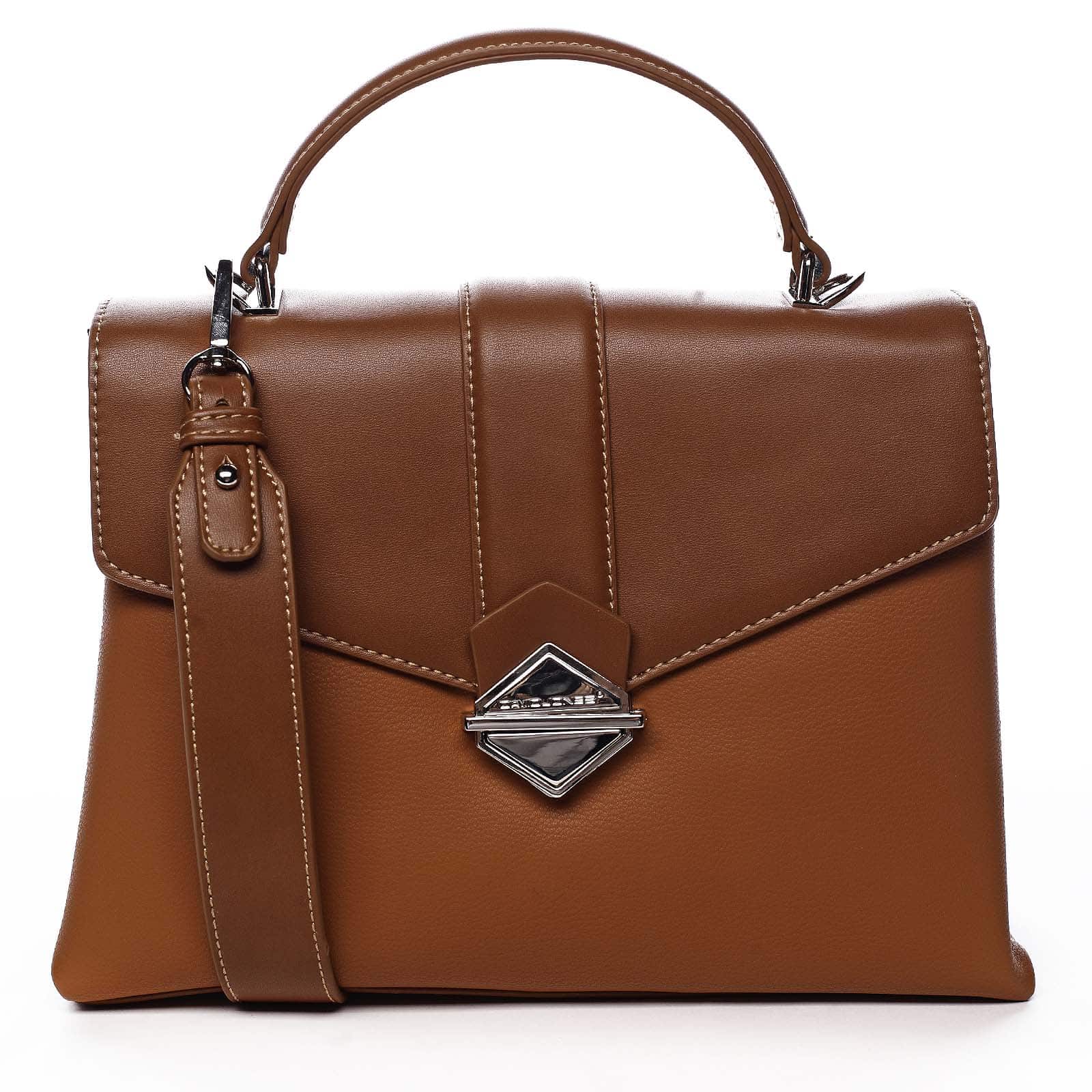 Dámská kabelka do ruky světle hnědá - David Jones Africa hnědá