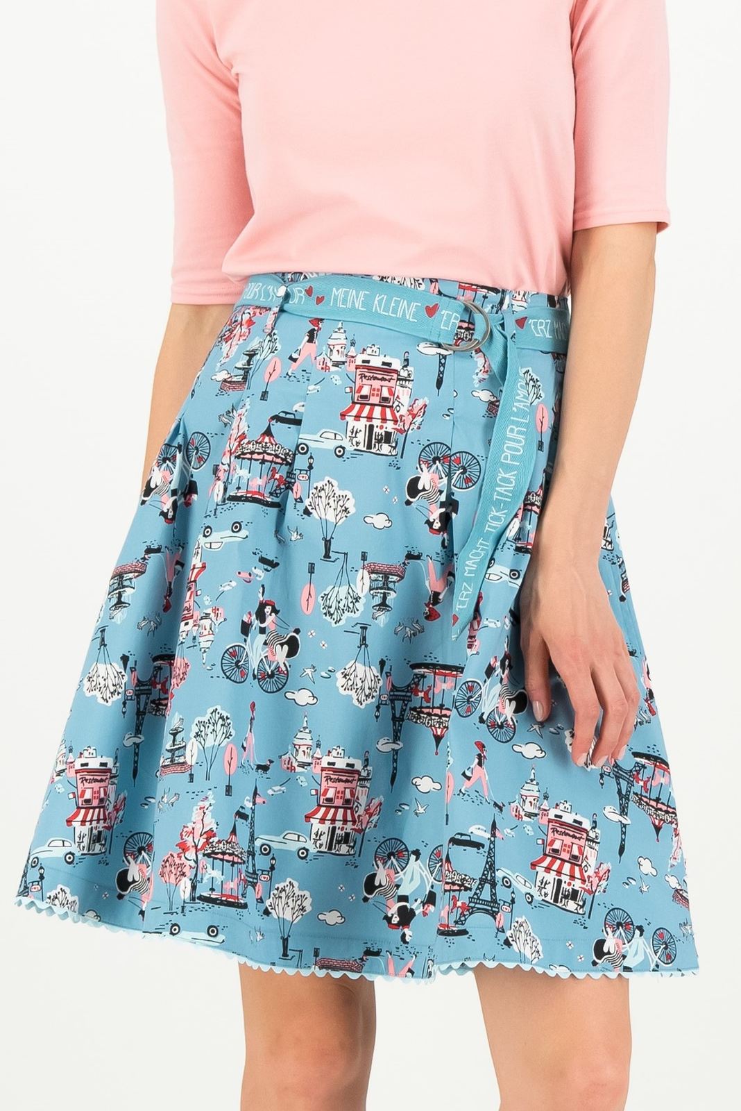 Blutsgeschwister modrá sukně Bonjour Mon Amour Glocke Ohlala Paris