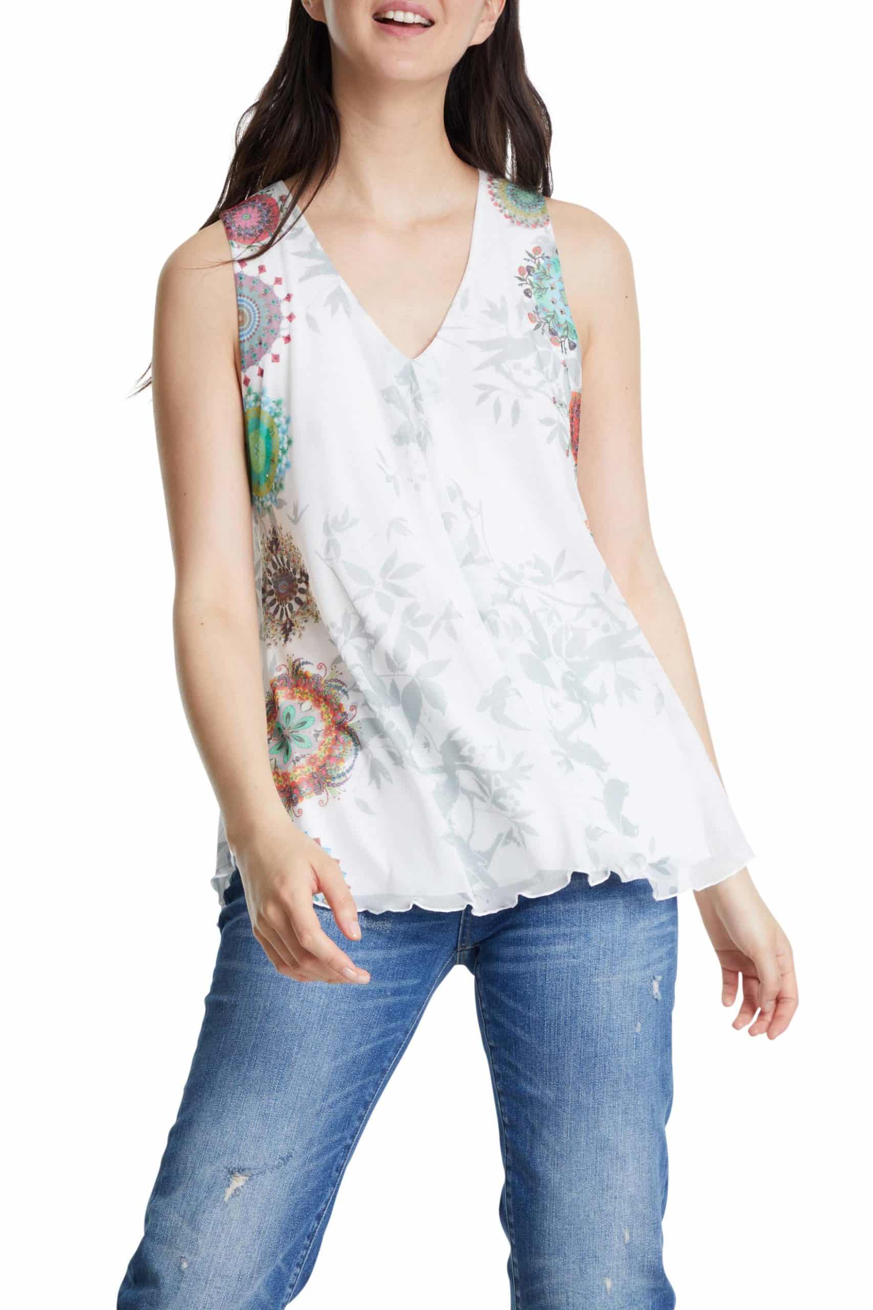 Desigual bílé tílko Carnagy