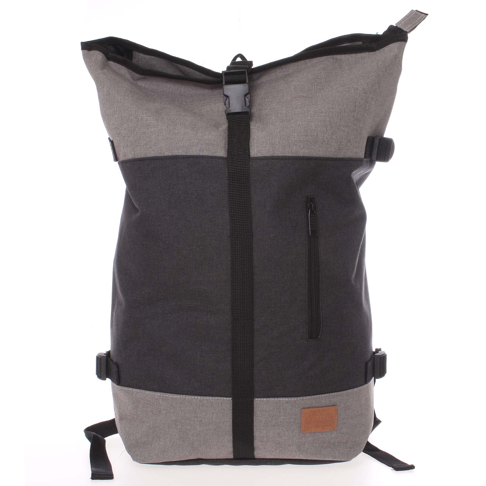 Jedinečný velký stylový unisex batoh černošedý - New Rebels Rebback černá