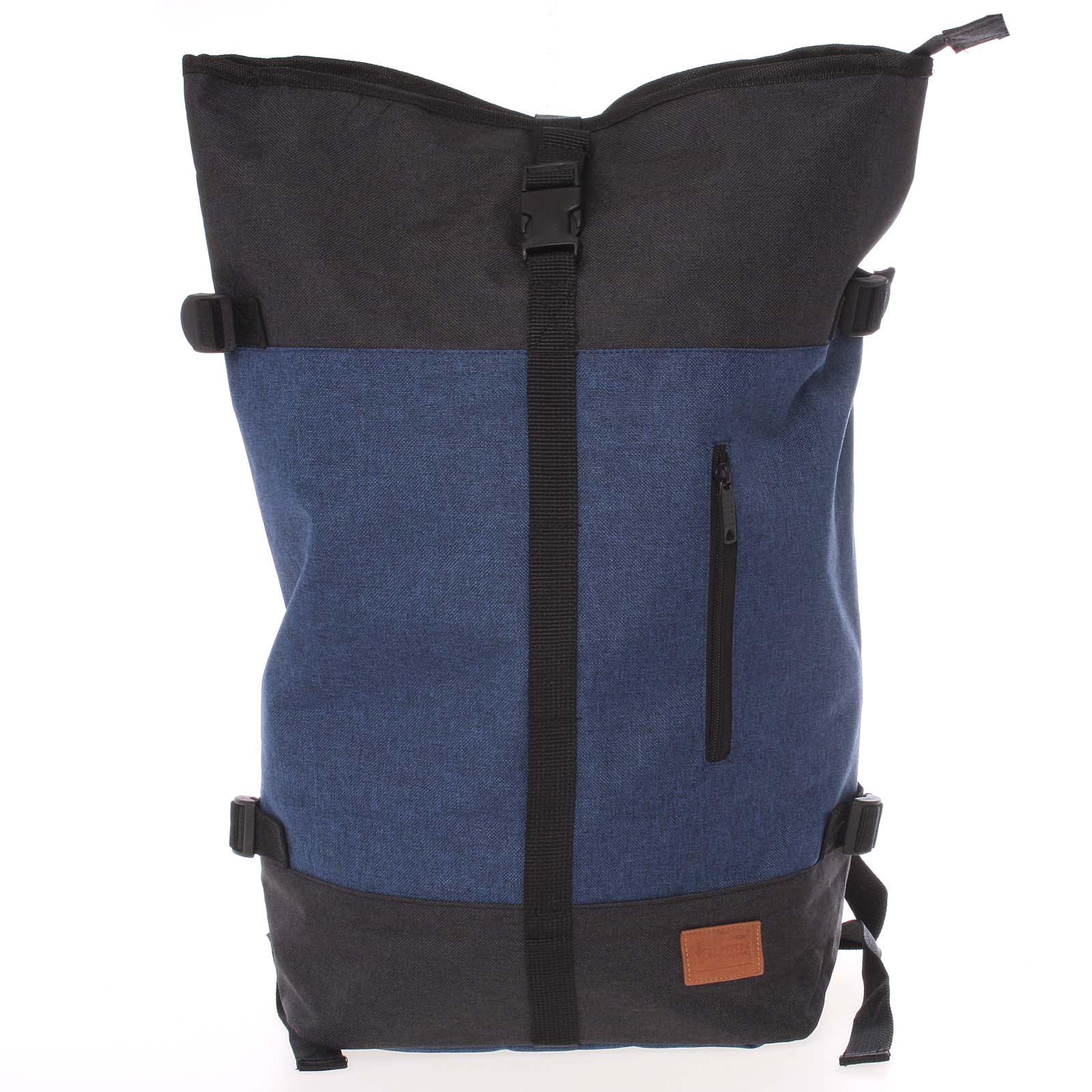 Jedinečný velký stylový unisex batoh modročerný - New Rebels Rebback modrá