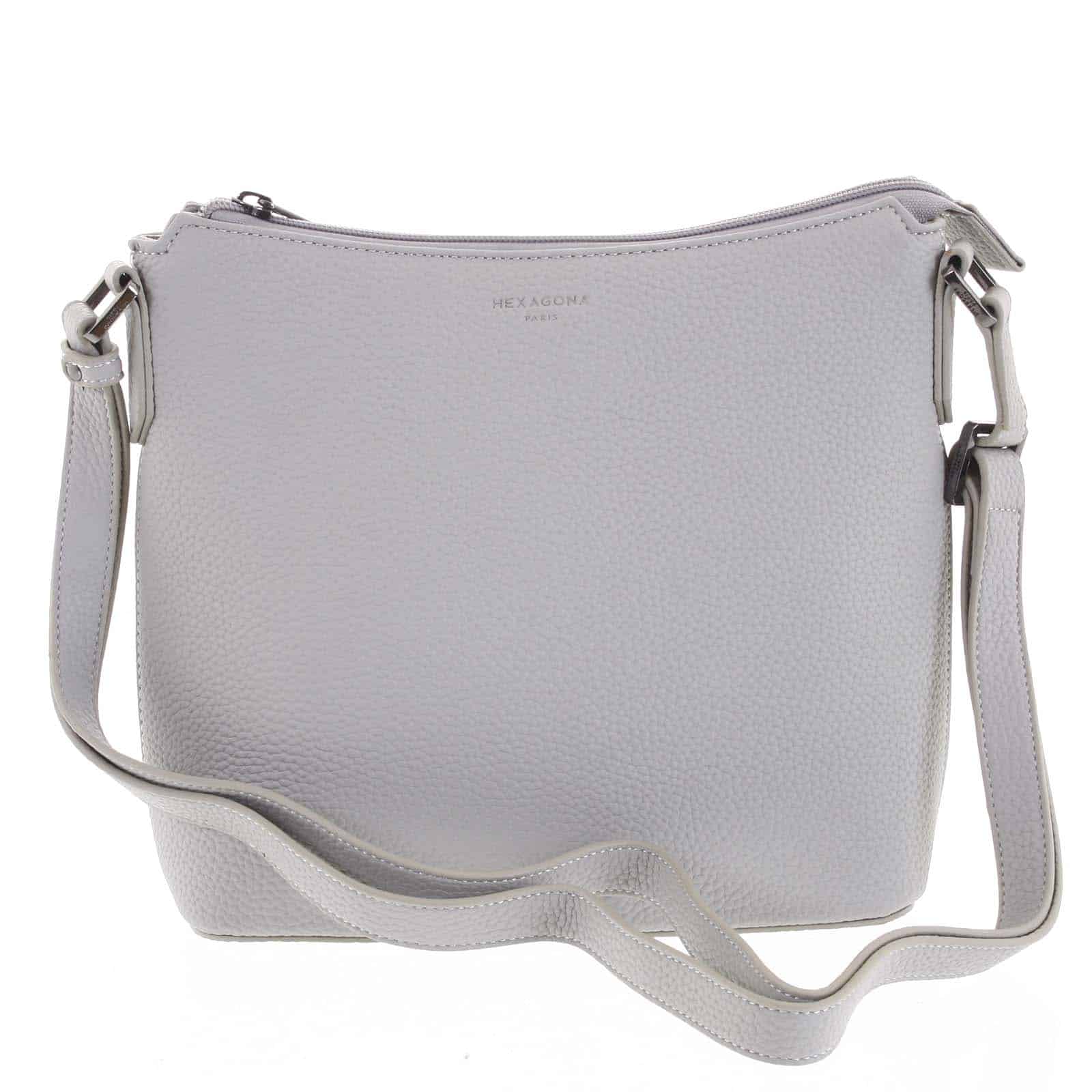 Dámská jemně strukturovaná šedá kabelka - Hexagona Zinaida šedá