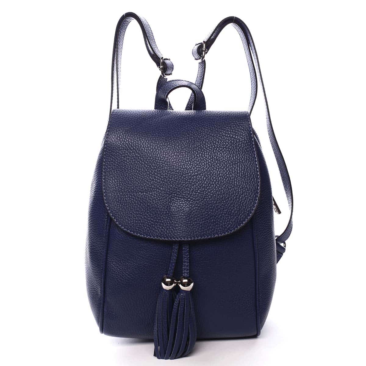 Dámský kožený batůžek tmavě modrý - ItalY Joseph modrá