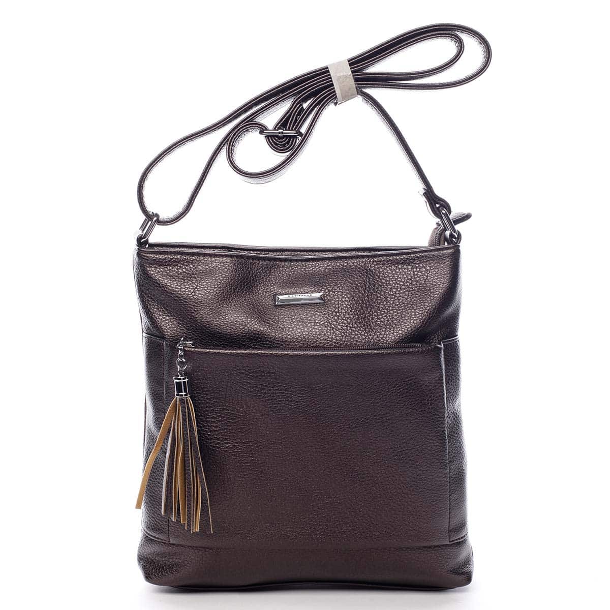 Dámská crossbody kabelka bronzová - Silvia Rosa Cox hnědá