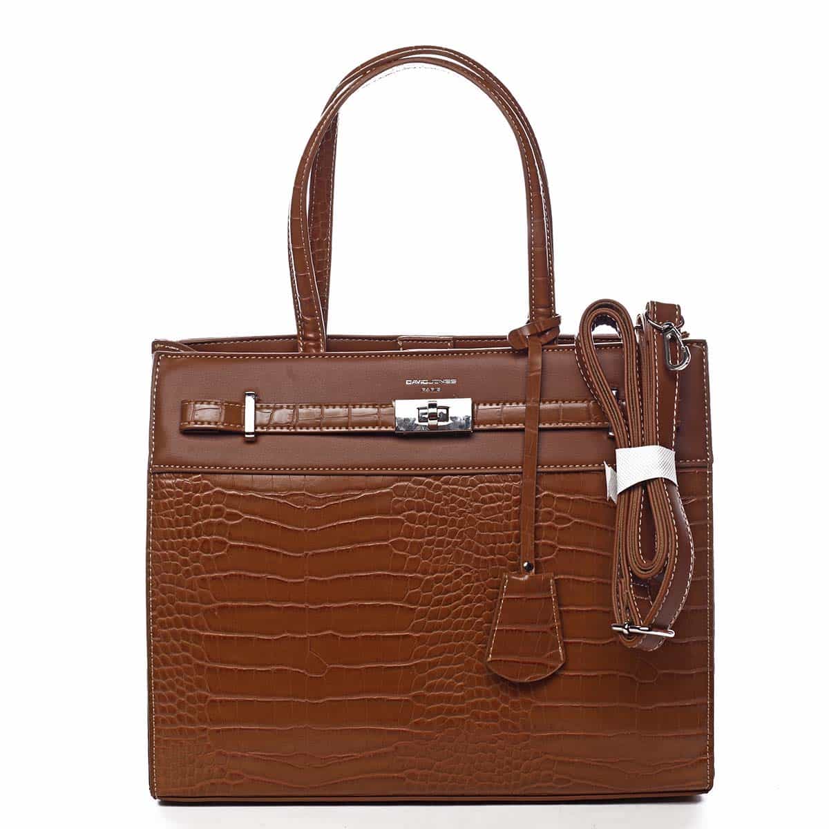 Dámská kabelka přes rameno světle hnědá - David Jones Devriese hnědá