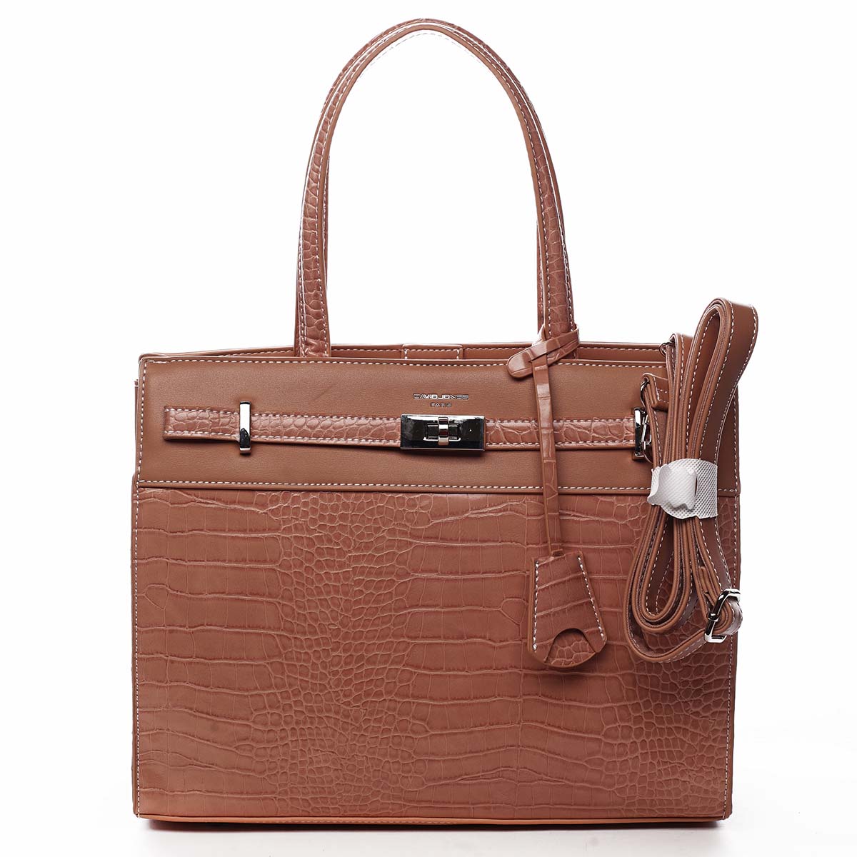 Dámská kabelka přes rameno lososově růžová - David Jones Devriese růžová