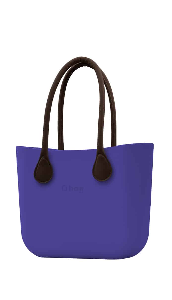 O bag kabelka Iris s hnědými dlouhými koženkovými držadly