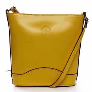 Žlutá kožená crossbody kabelka - ItalY Bryana Dark žlutá
