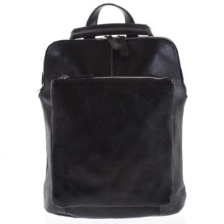 Dámský kožený batoh kabelka černý - ItalY Englidis černá