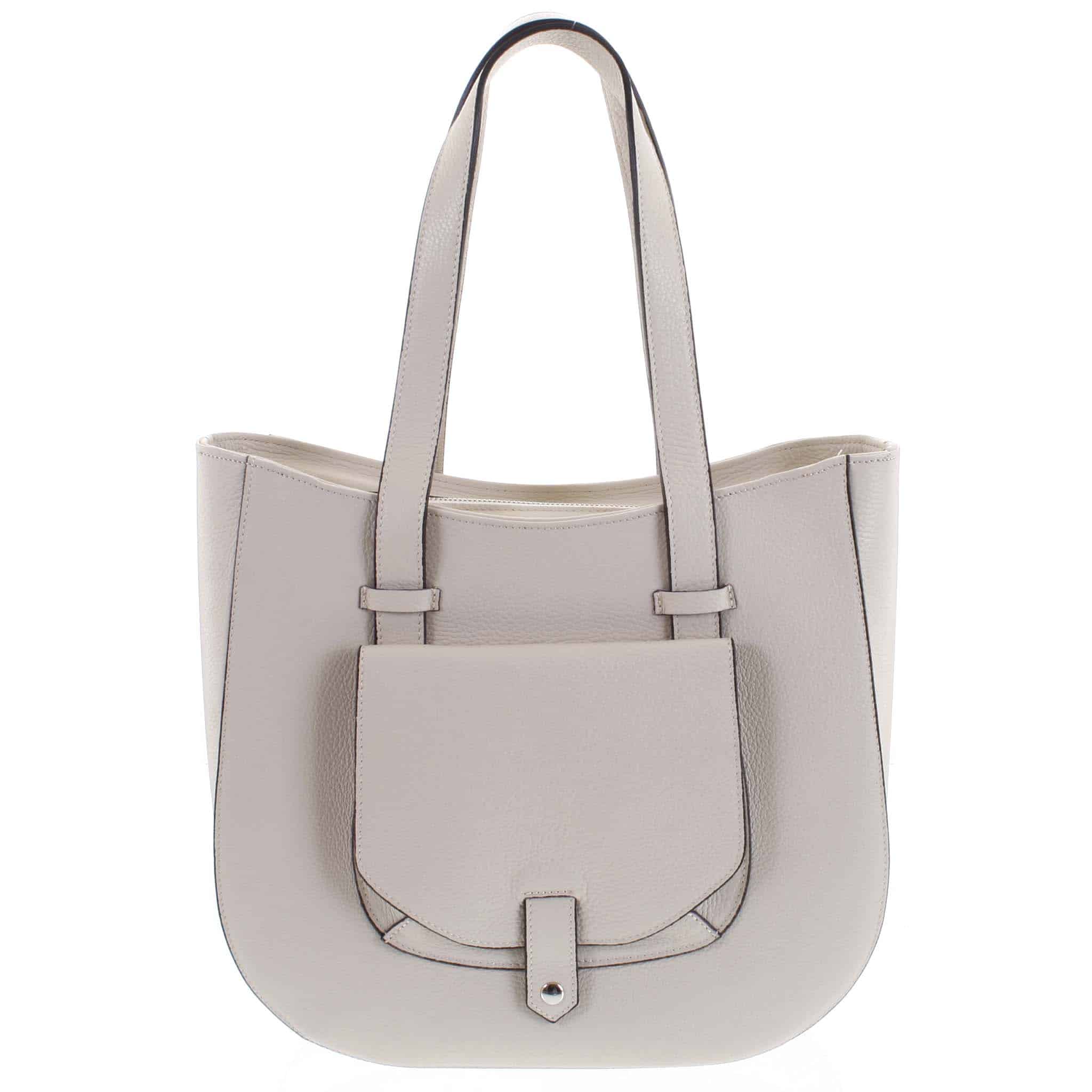 Dámská kožená kabelka přes rameno béžová - ItalY Normani béžová