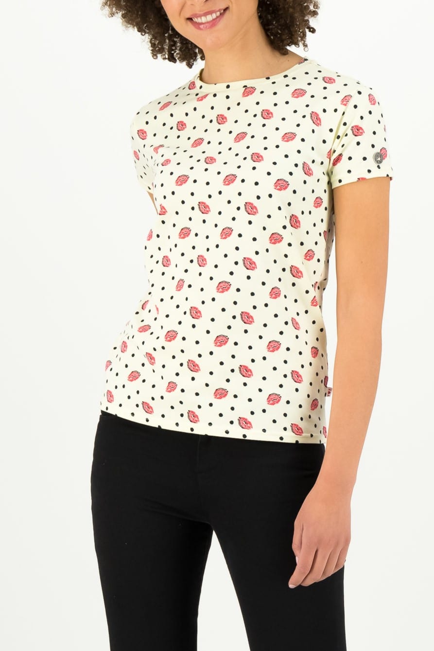 Blutsgeschwister smetanové/krémové tričko Chanson d Amour Tee First Kiss