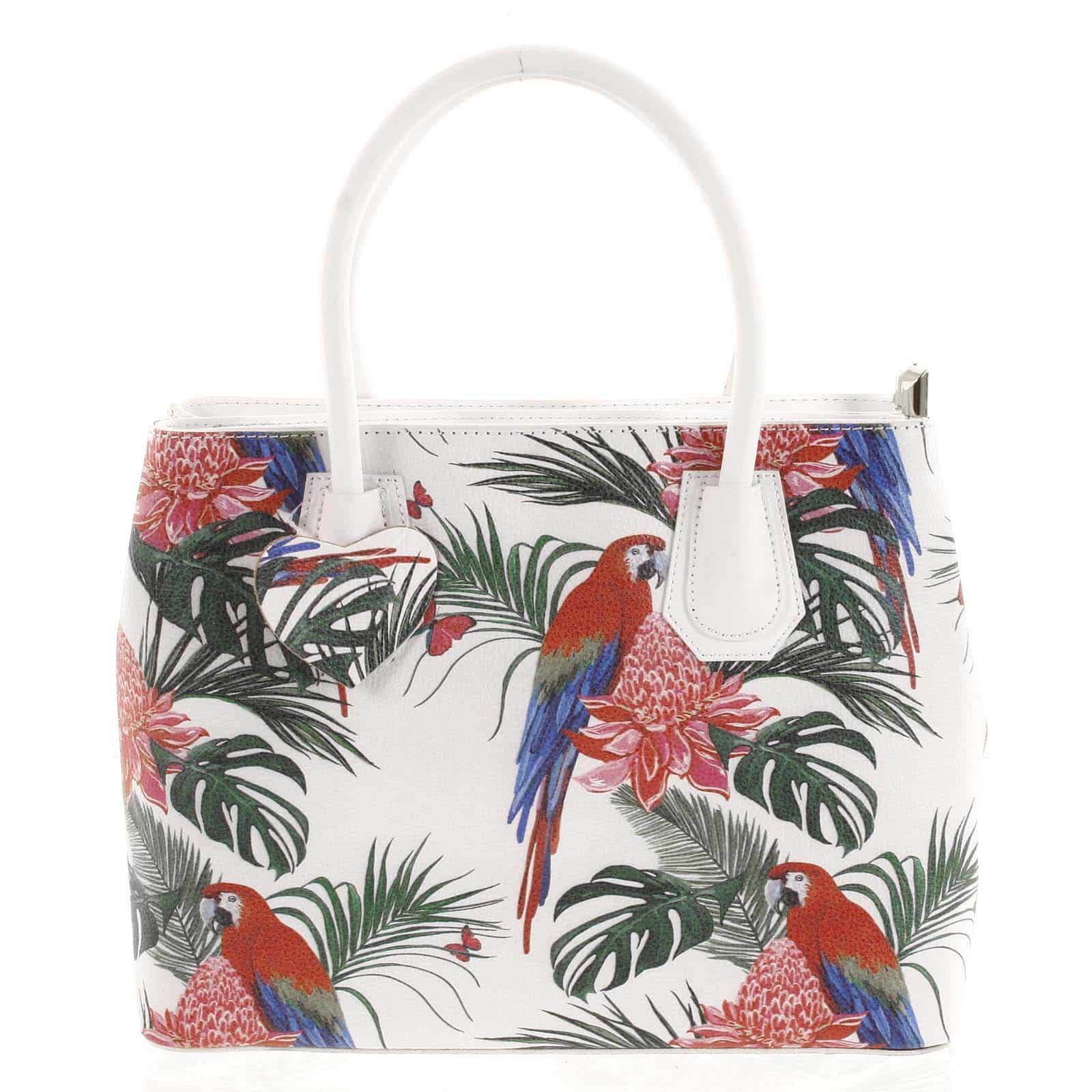 Originální dámská kožená kabelka bílá - ItalY Mattie Ara bílá