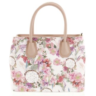 Originální dámská kožená kabelka růžová - ItalY Mattie Flower růžová
