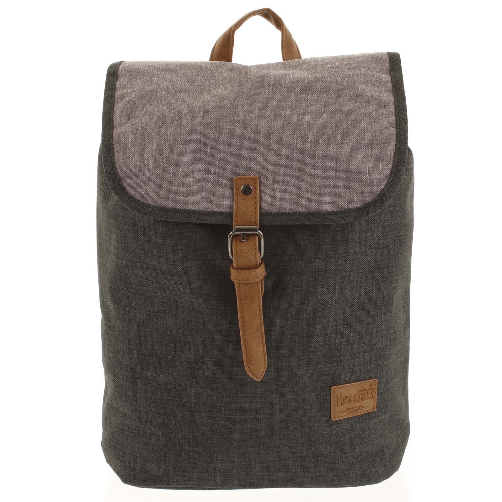 Elegantní látkový zeleno šedý batoh - New Rebels Morpheus zelená