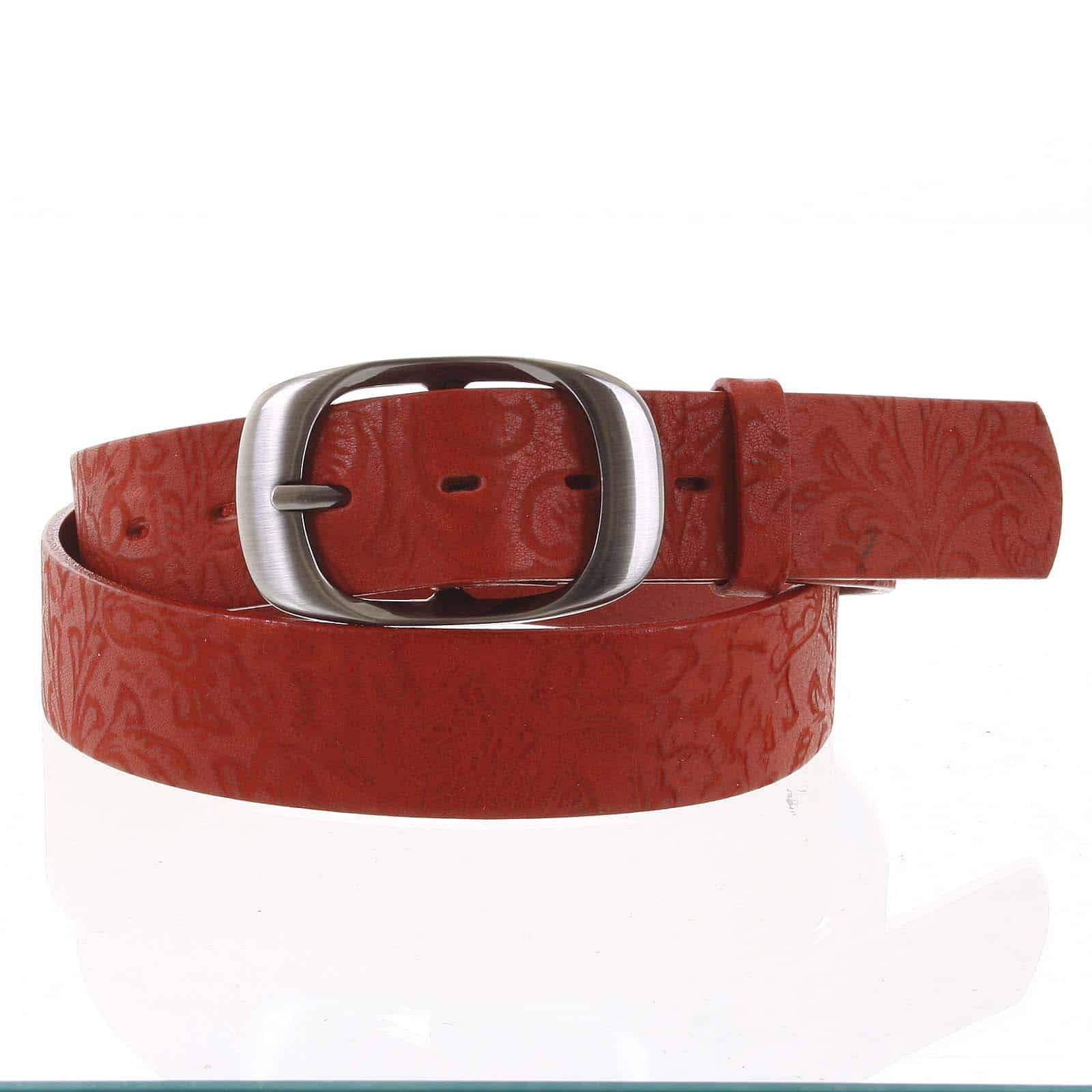 Dámský kožený opasek červený - PB Spar 90 červená
