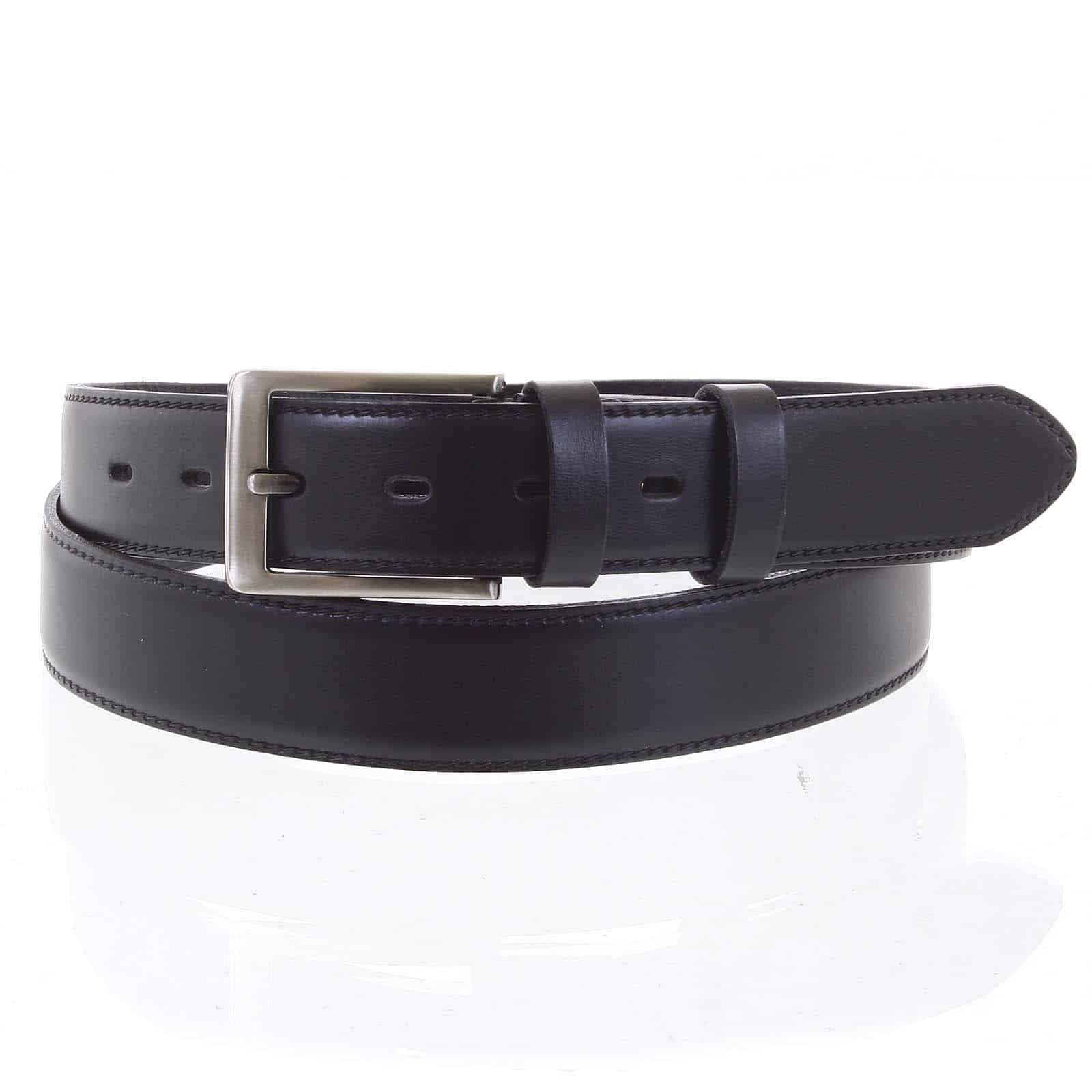 Pánský kožený opasek černý - PB Terah 95 černá