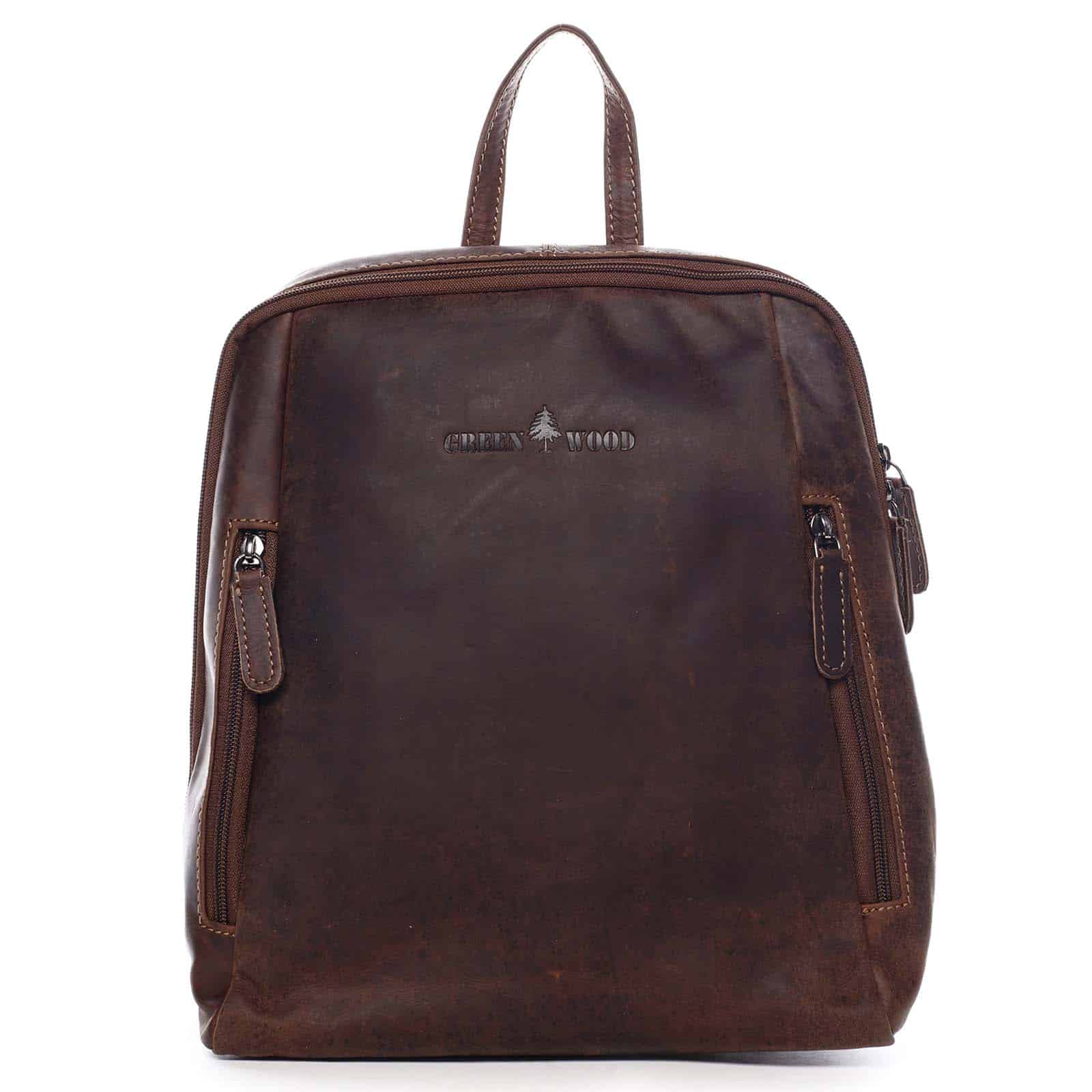 Dámský kožený batůžek hnědý - Greenwood Sunrise hnědá