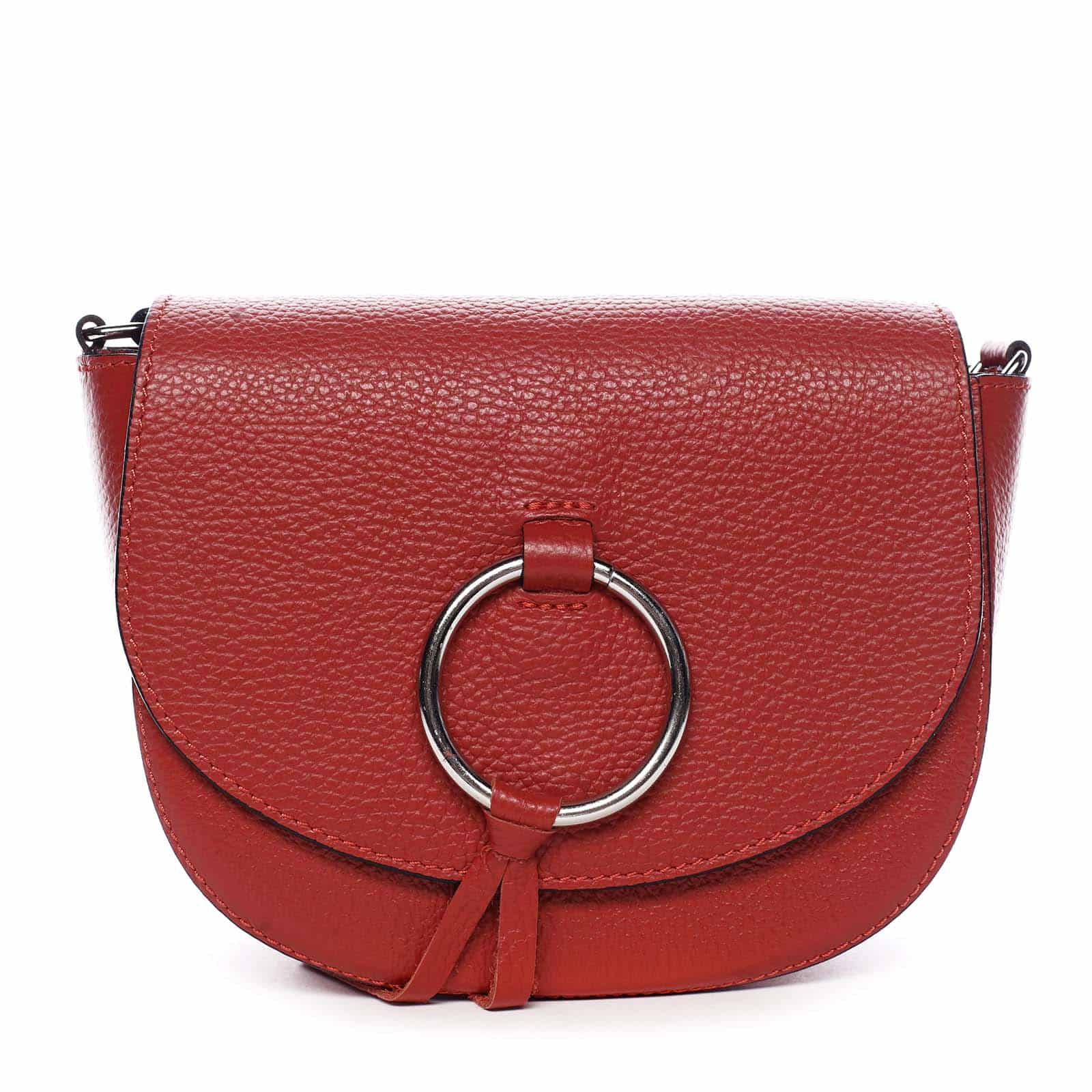 Dámská kožená crossbody kabelka červená - ItalY Vaiana červená