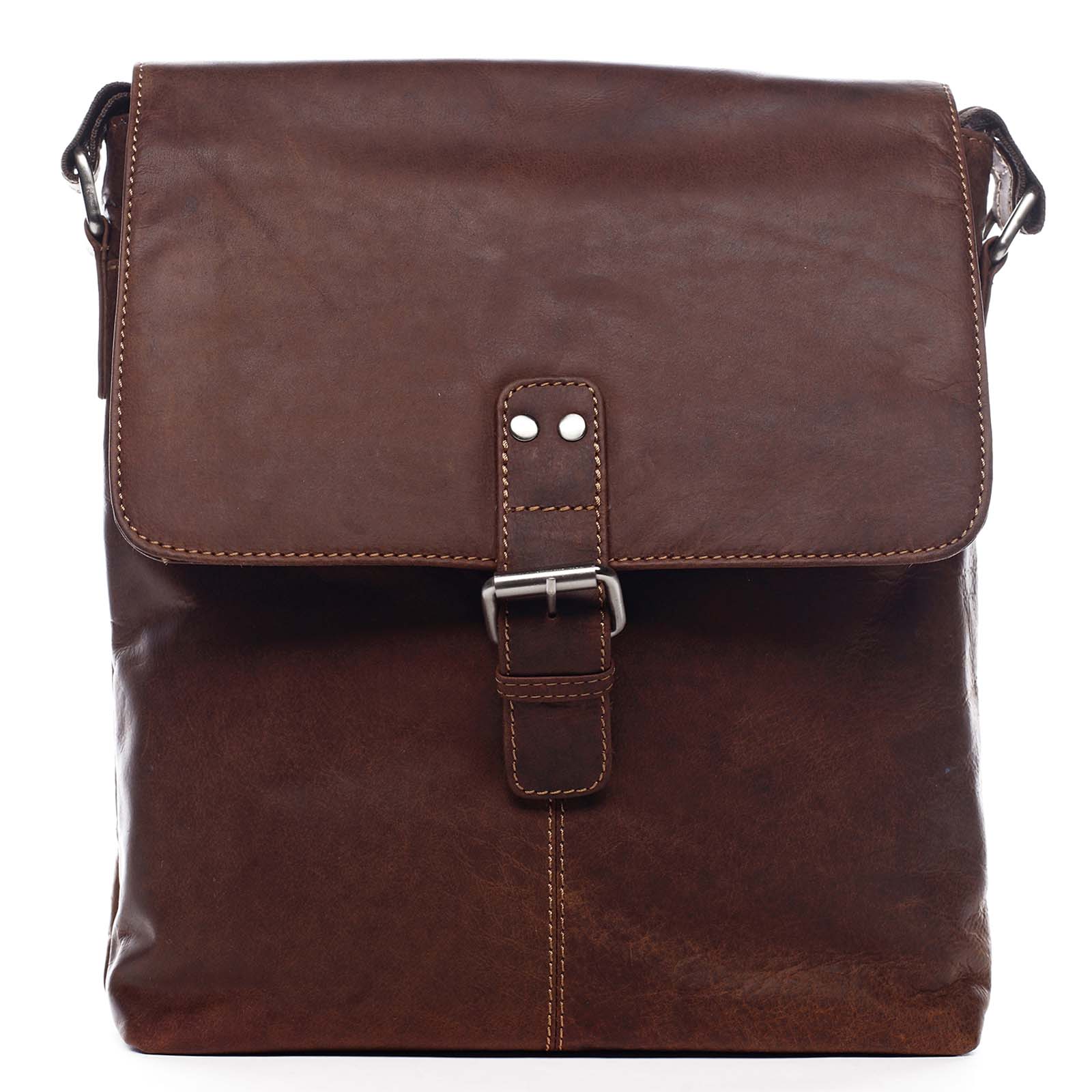 Pánská kožená brašna hnědá - Greenwood Shallow hnědá