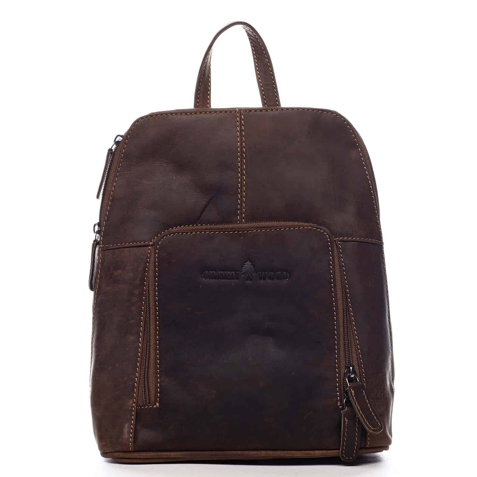 Dámský kožený batůžek hnědý - Greenwood Hammon hnědá