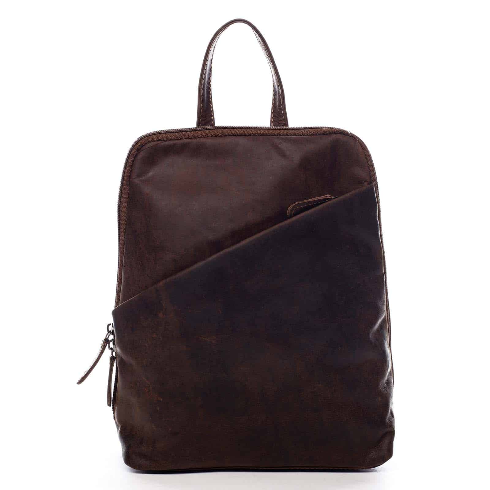 Dámský kožený batůžek hnědý - Greenwood Conan hnědá